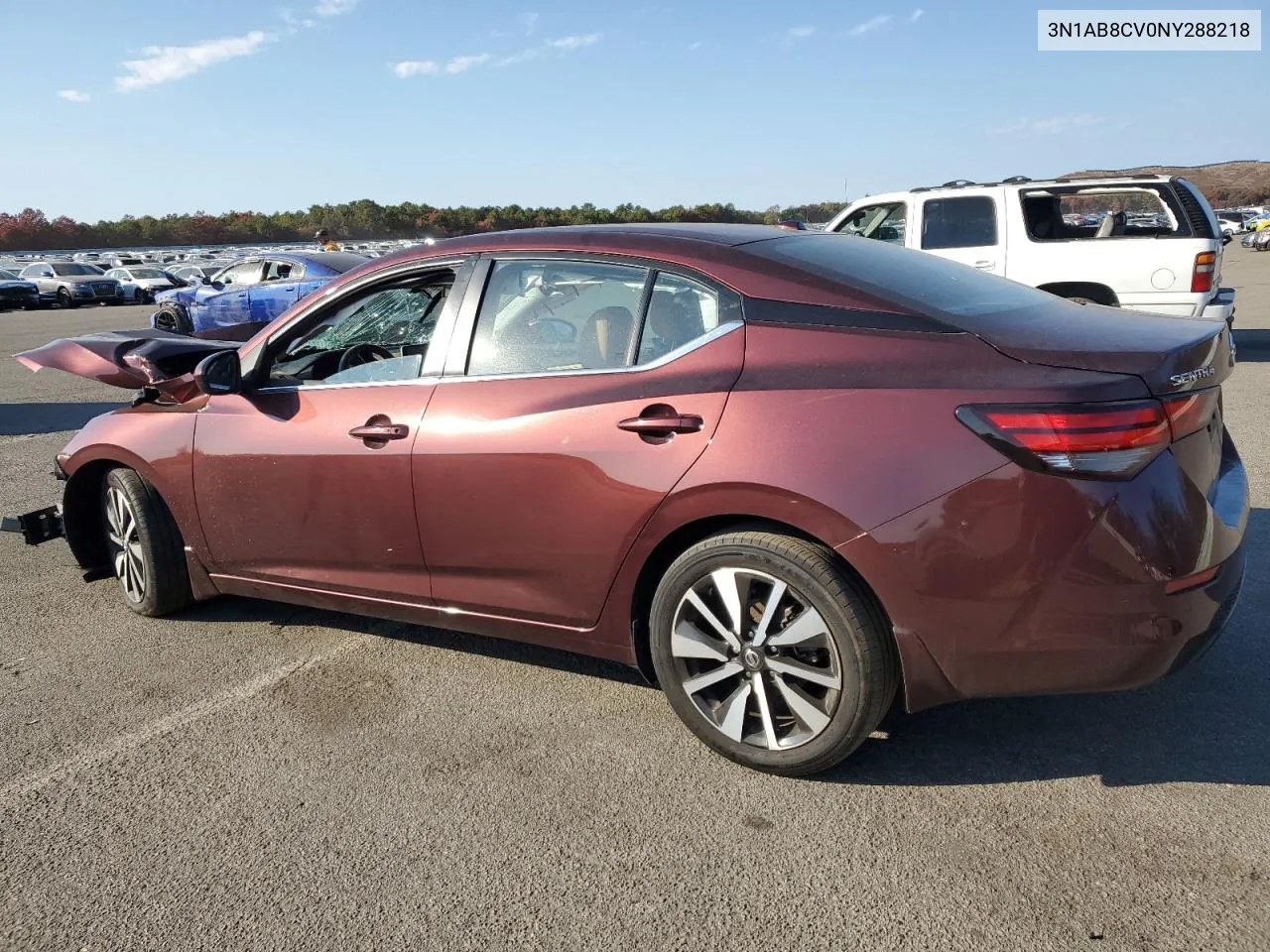 2022 Nissan Sentra Sv VIN: 3N1AB8CV0NY288218 Lot: 77452154