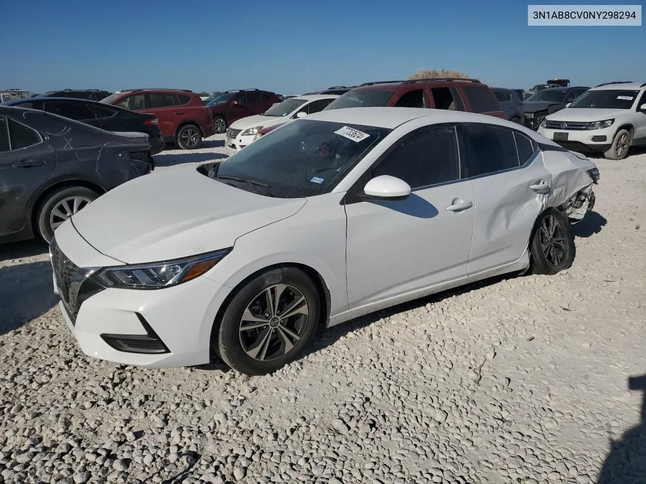 2022 Nissan Sentra Sv VIN: 3N1AB8CV0NY298294 Lot: 77703624