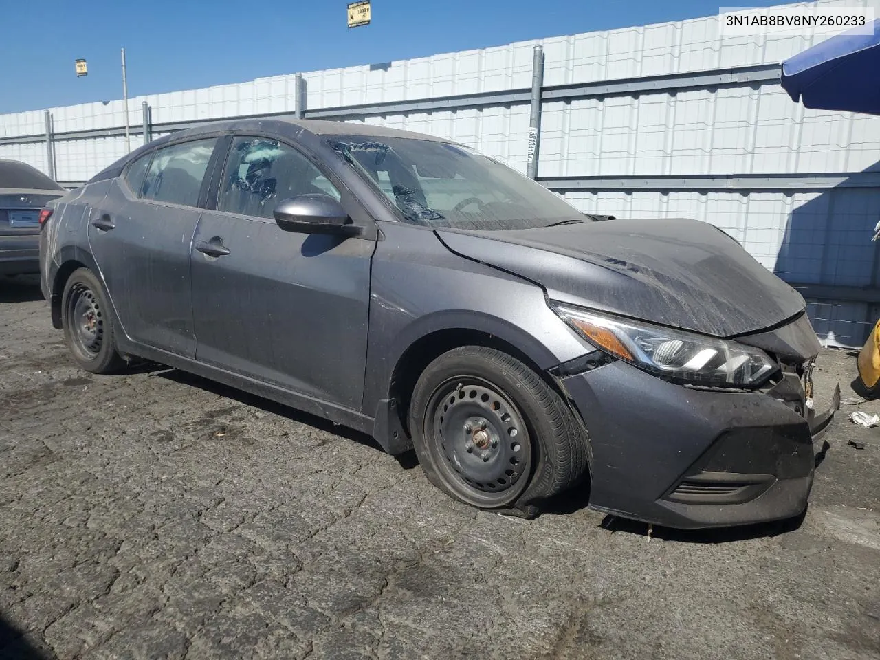 2022 Nissan Sentra S VIN: 3N1AB8BV8NY260233 Lot: 77710714