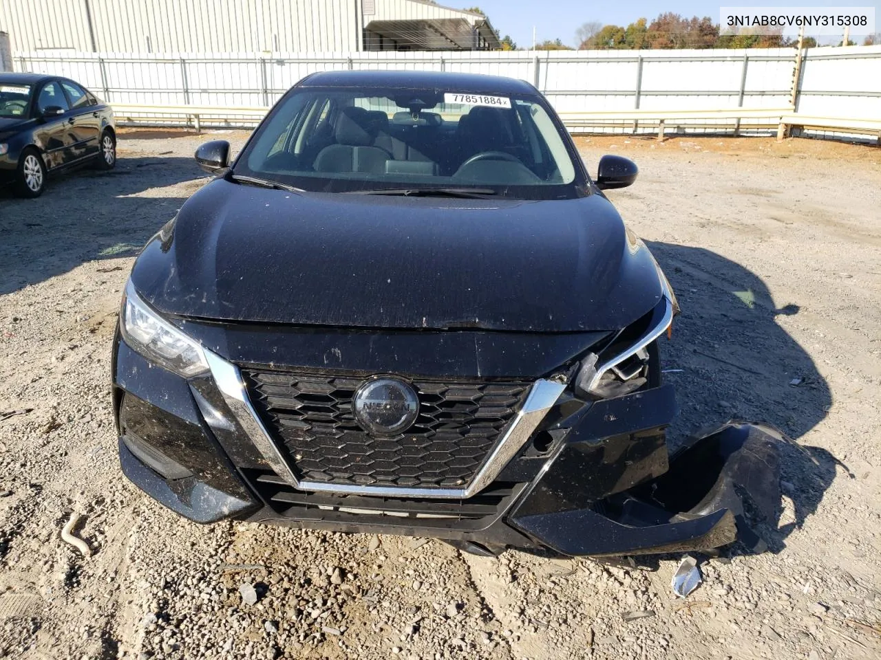 2022 Nissan Sentra Sv VIN: 3N1AB8CV6NY315308 Lot: 77851884