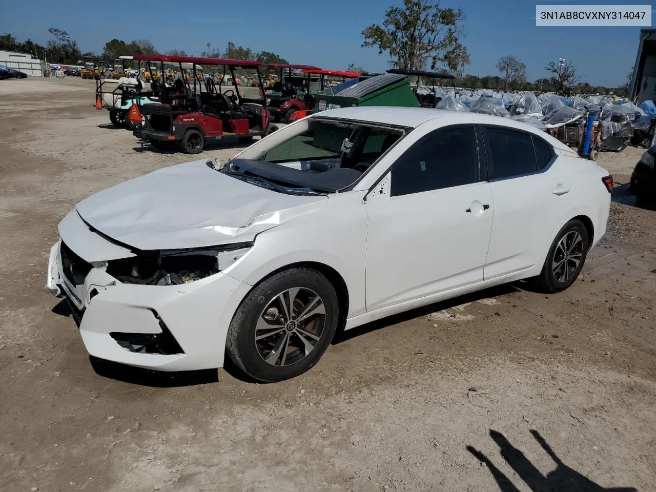 2022 Nissan Sentra Sv VIN: 3N1AB8CVXNY314047 Lot: 77967674