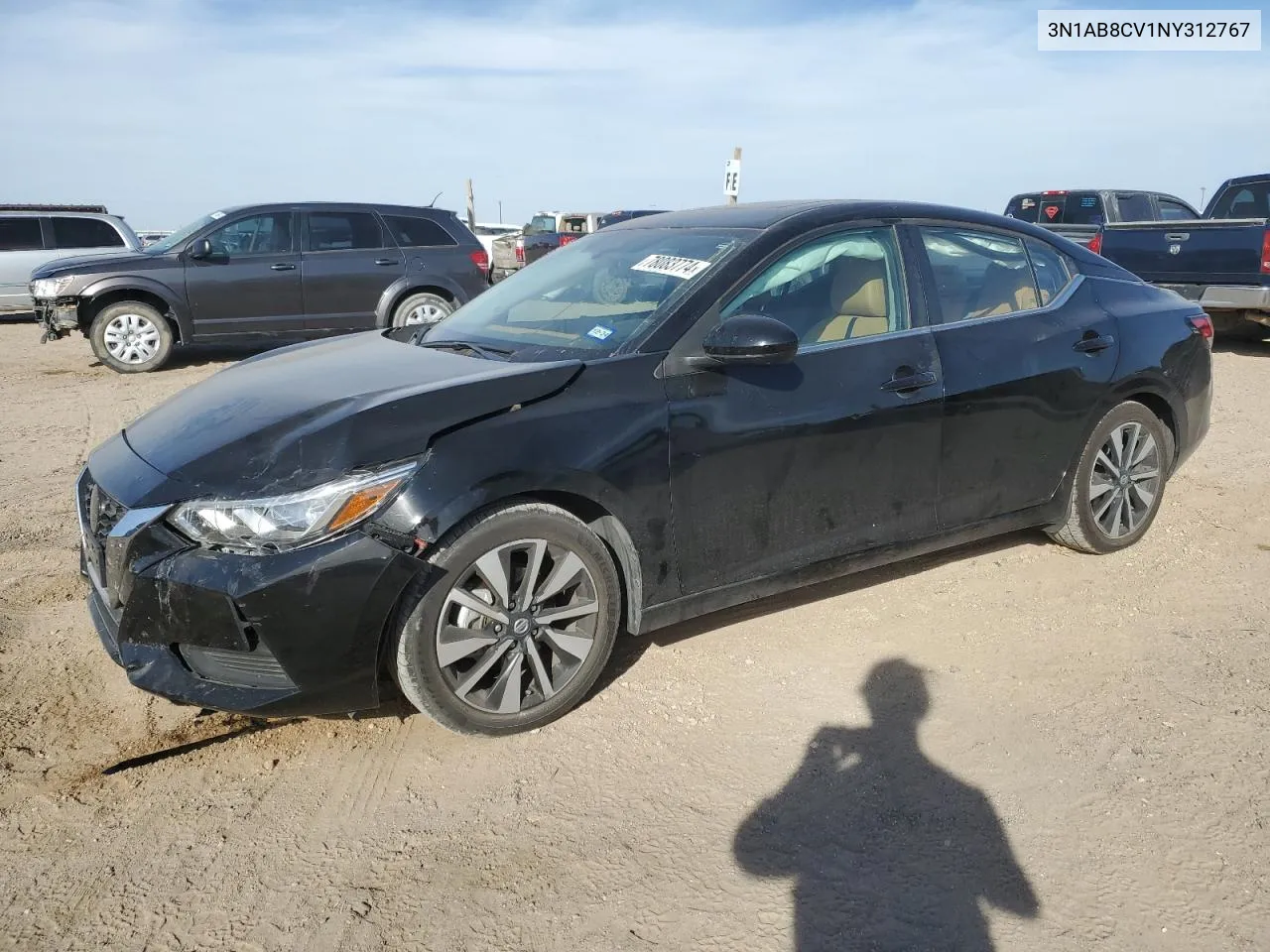 2022 Nissan Sentra Sv VIN: 3N1AB8CV1NY312767 Lot: 78083774