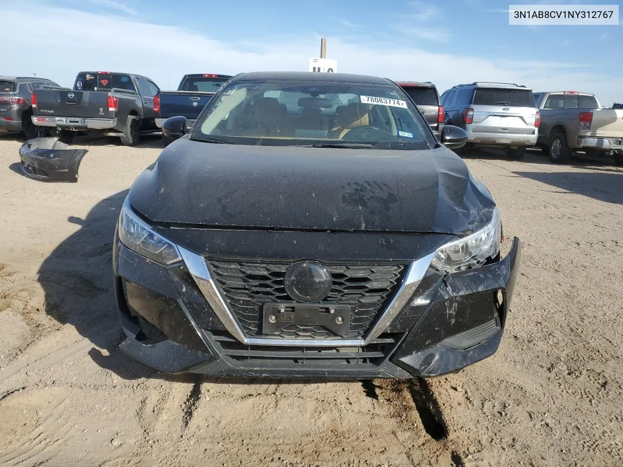 2022 Nissan Sentra Sv VIN: 3N1AB8CV1NY312767 Lot: 78083774