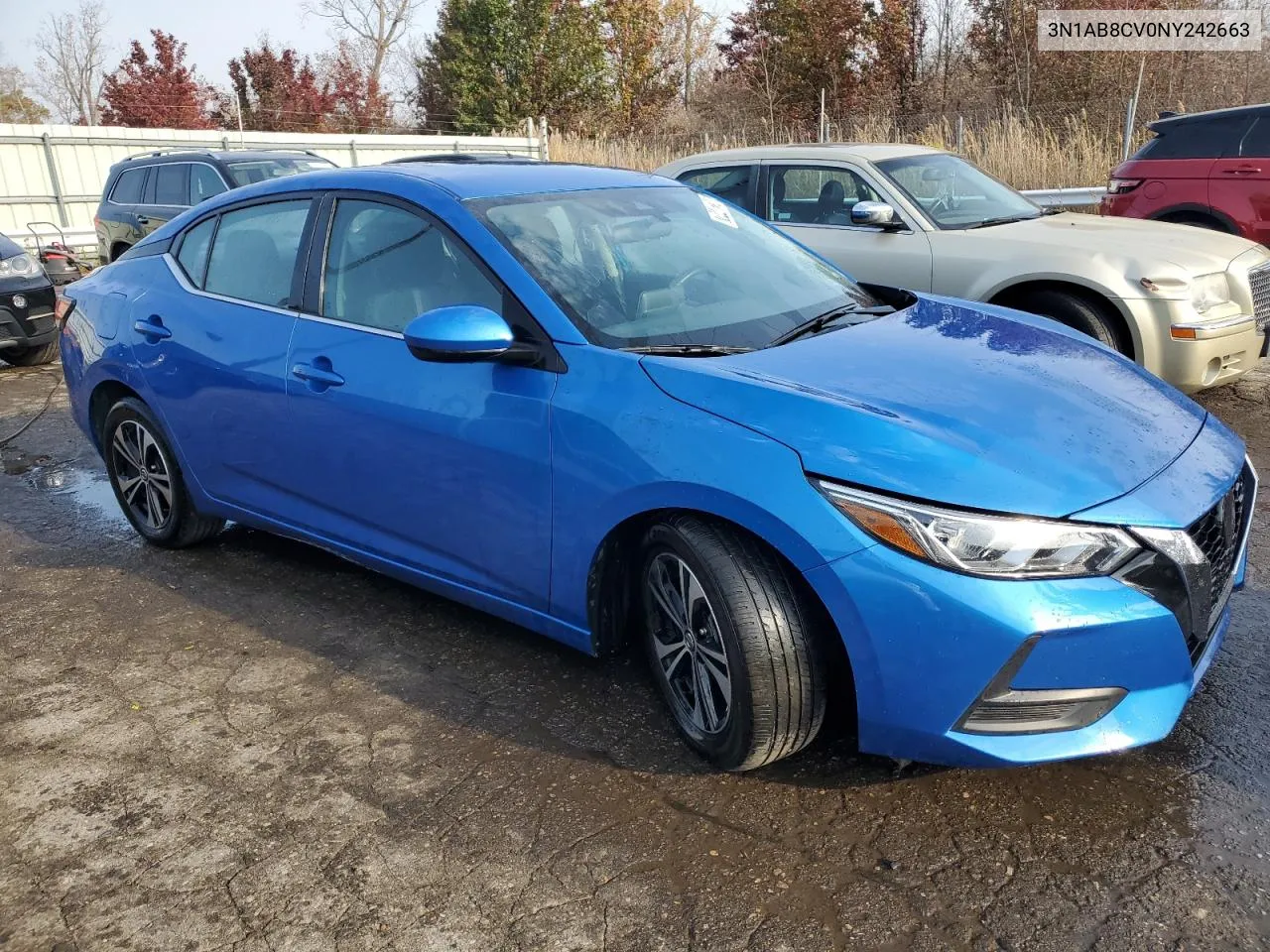 2022 Nissan Sentra Sv VIN: 3N1AB8CV0NY242663 Lot: 78448234