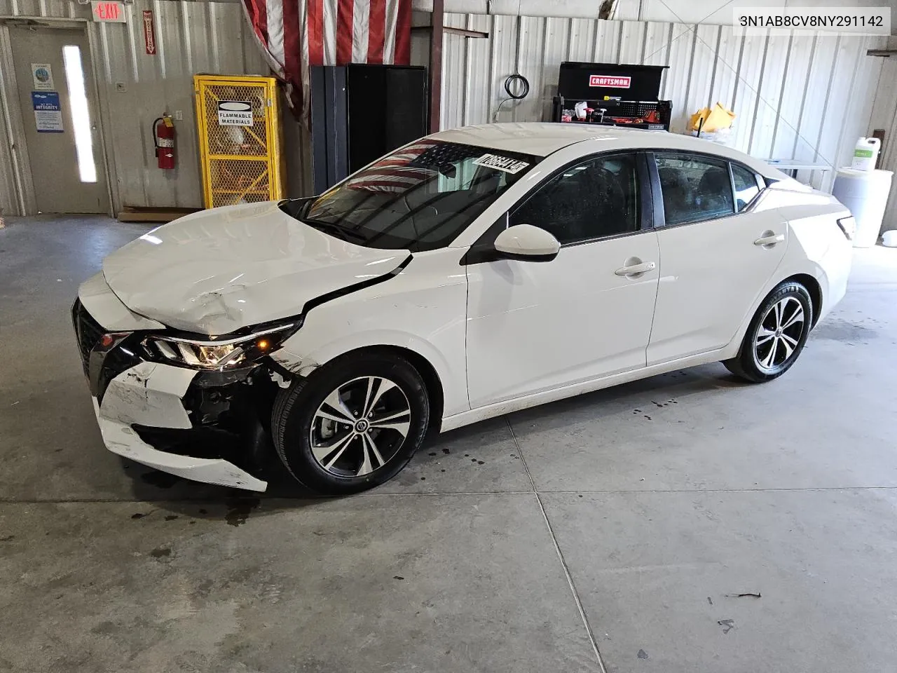 2022 Nissan Sentra Sv VIN: 3N1AB8CV8NY291142 Lot: 78664414