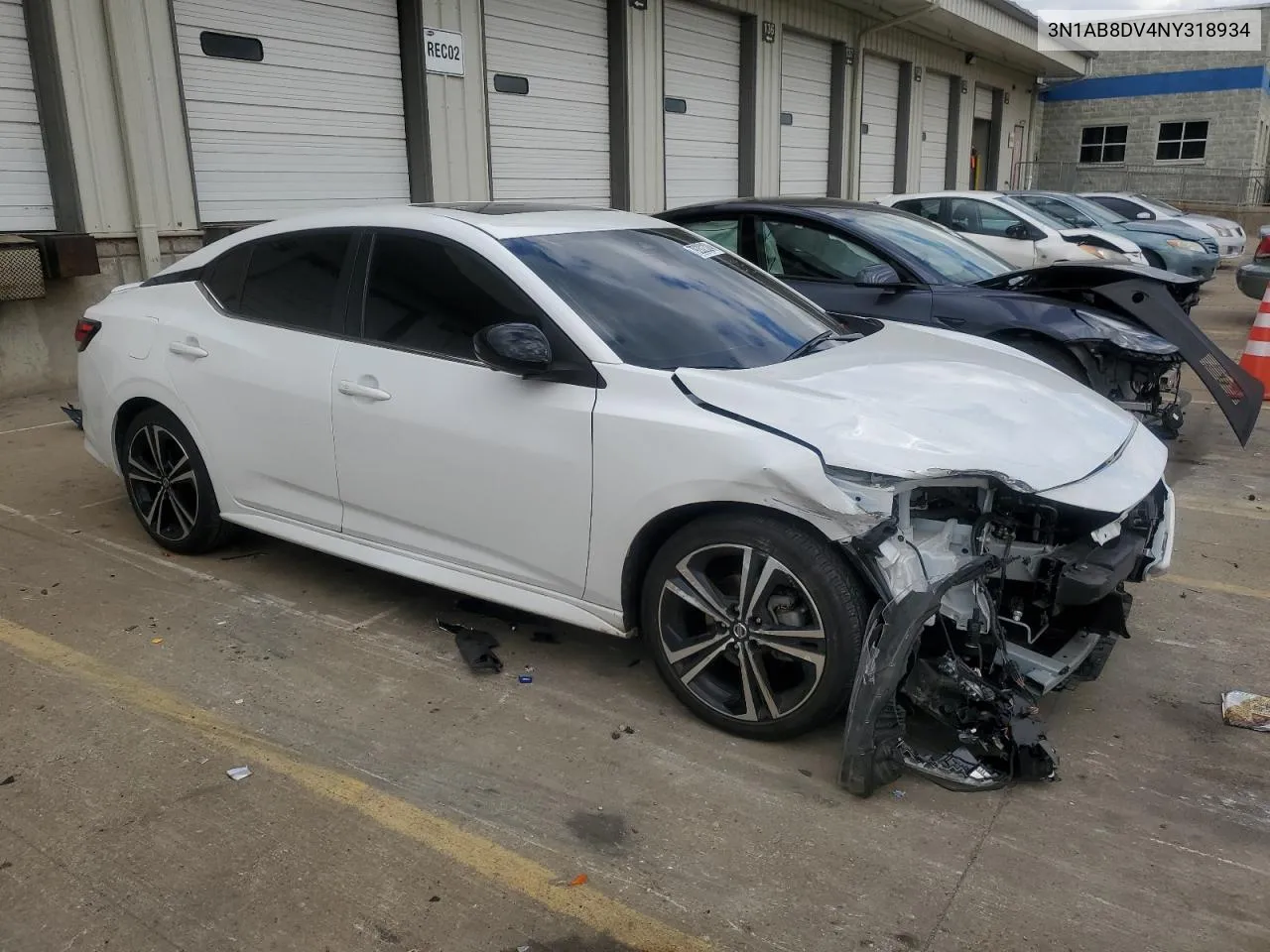 2022 Nissan Sentra Sr VIN: 3N1AB8DV4NY318934 Lot: 79282324