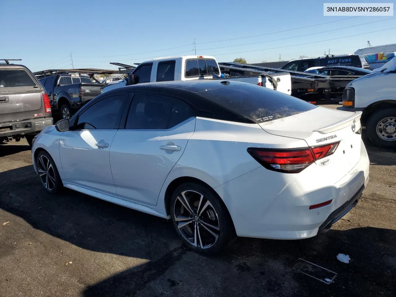 2022 Nissan Sentra Sr VIN: 3N1AB8DV5NY286057 Lot: 80251684