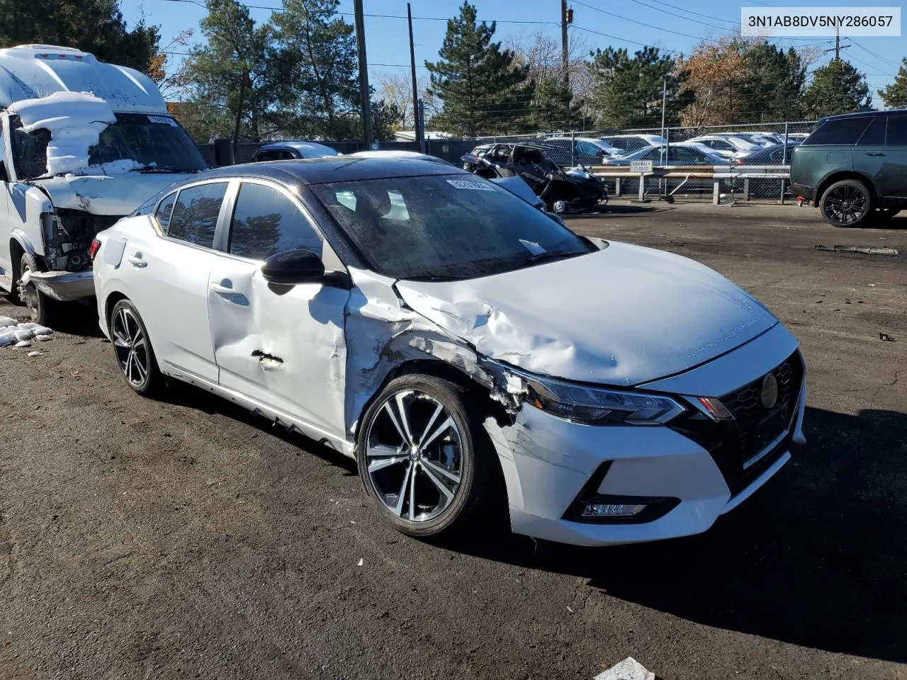 2022 Nissan Sentra Sr VIN: 3N1AB8DV5NY286057 Lot: 80251684