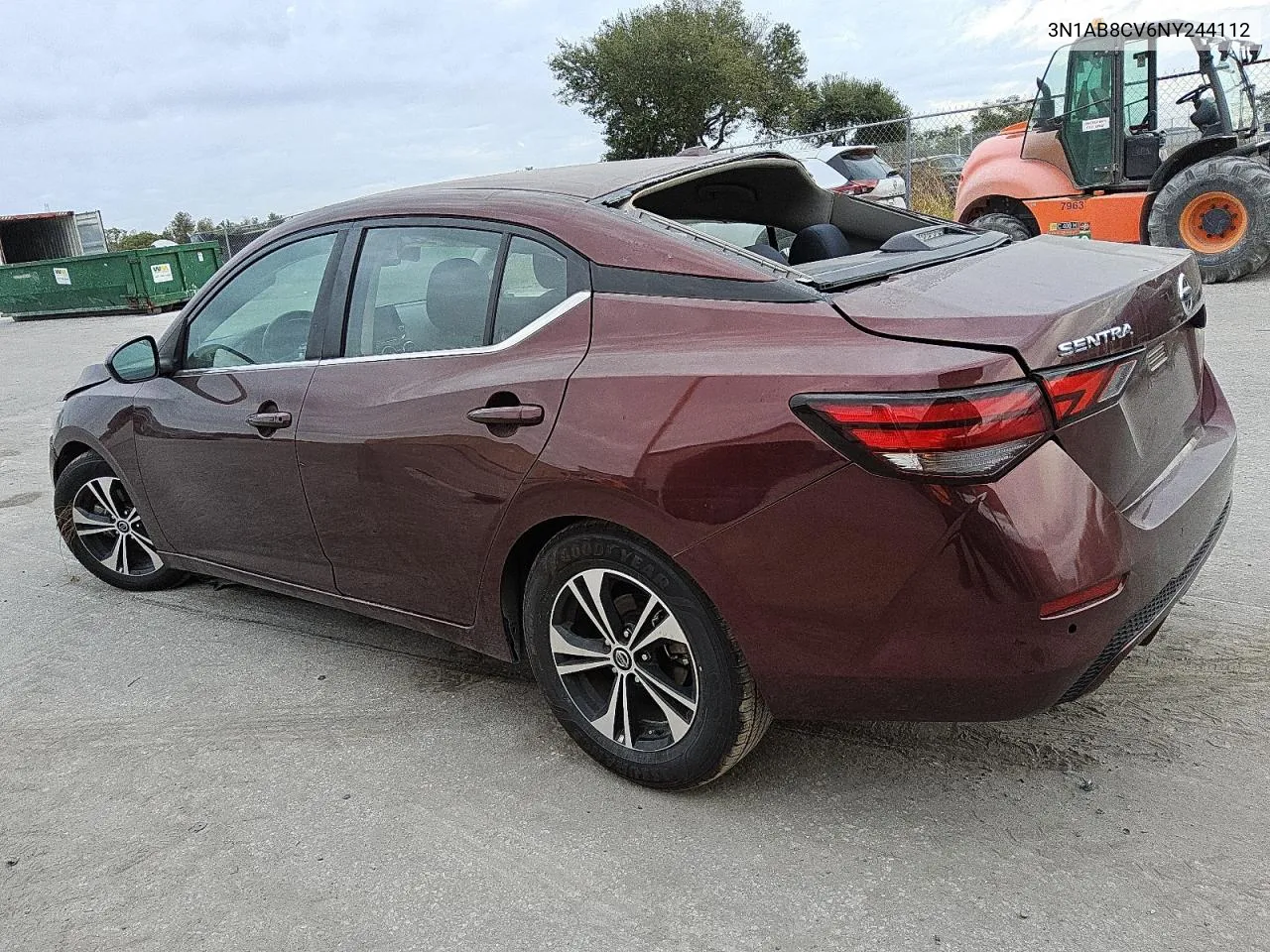 2022 Nissan Sentra Sv VIN: 3N1AB8CV6NY244112 Lot: 80254104