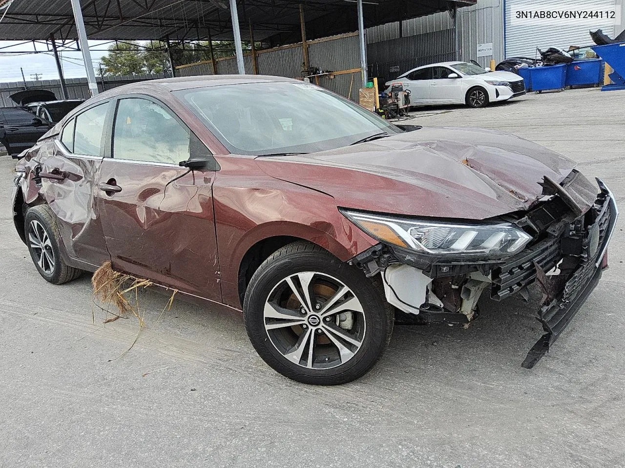 2022 Nissan Sentra Sv VIN: 3N1AB8CV6NY244112 Lot: 80254104