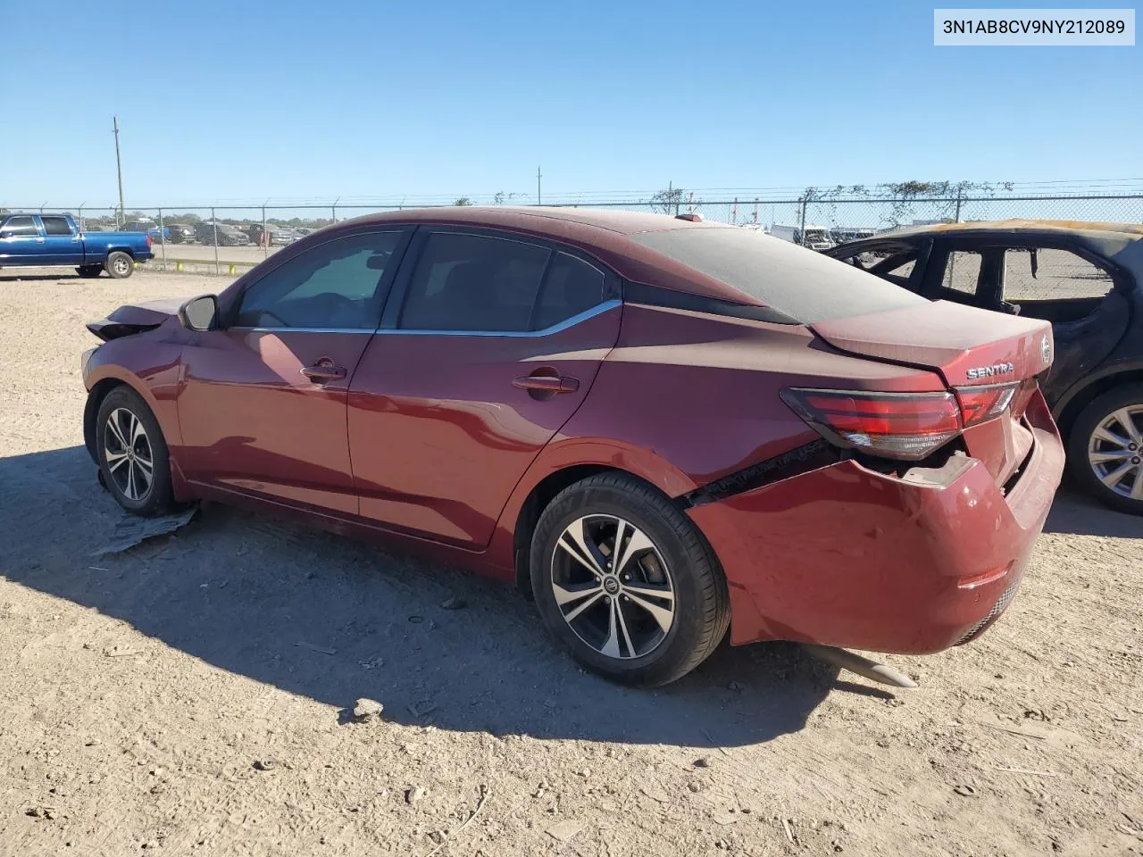 2022 Nissan Sentra Sv VIN: 3N1AB8CV9NY212089 Lot: 80374824