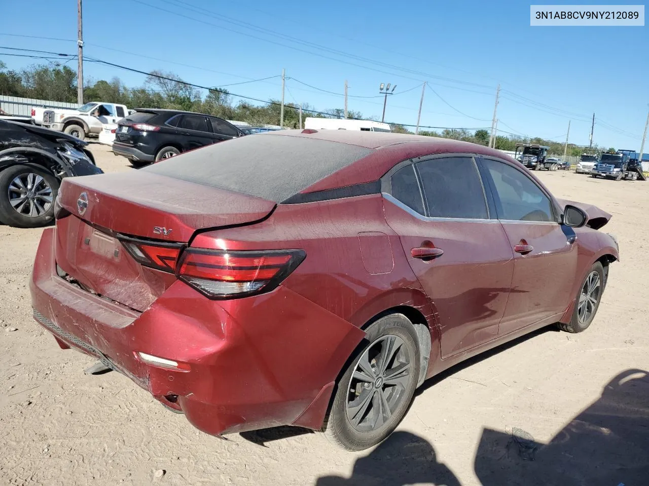 2022 Nissan Sentra Sv VIN: 3N1AB8CV9NY212089 Lot: 80374824