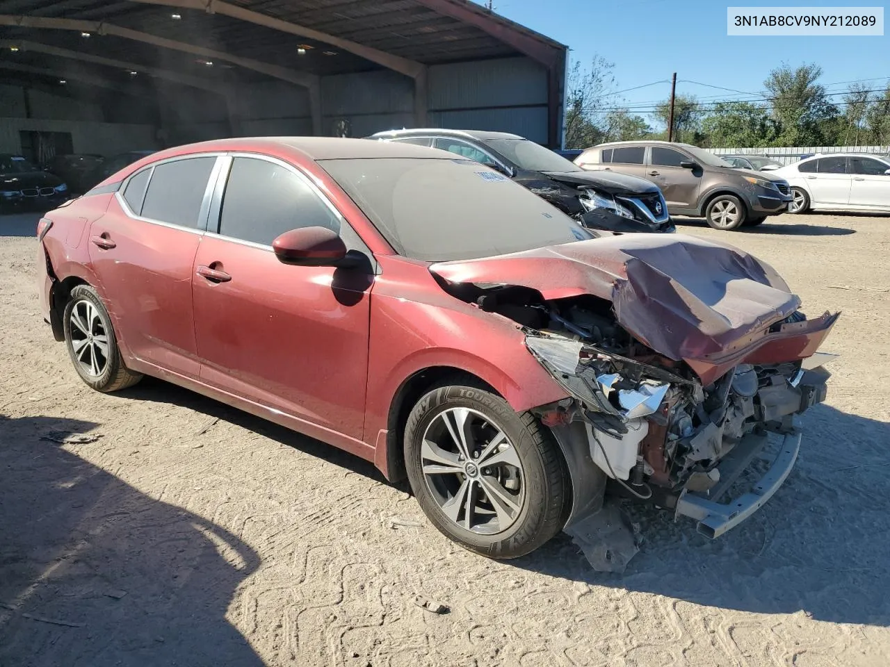 2022 Nissan Sentra Sv VIN: 3N1AB8CV9NY212089 Lot: 80374824