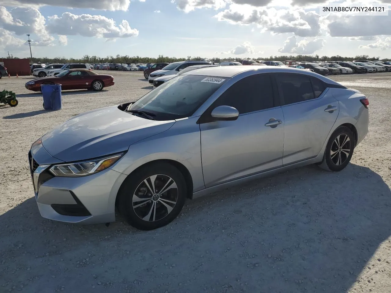 2022 Nissan Sentra Sv VIN: 3N1AB8CV7NY244121 Lot: 80383944