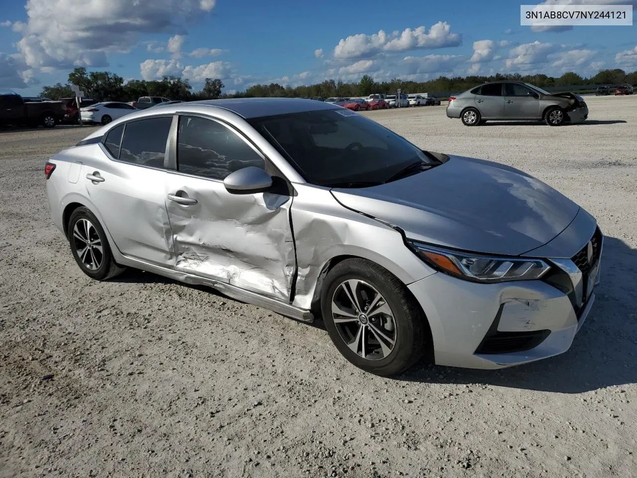 2022 Nissan Sentra Sv VIN: 3N1AB8CV7NY244121 Lot: 80383944