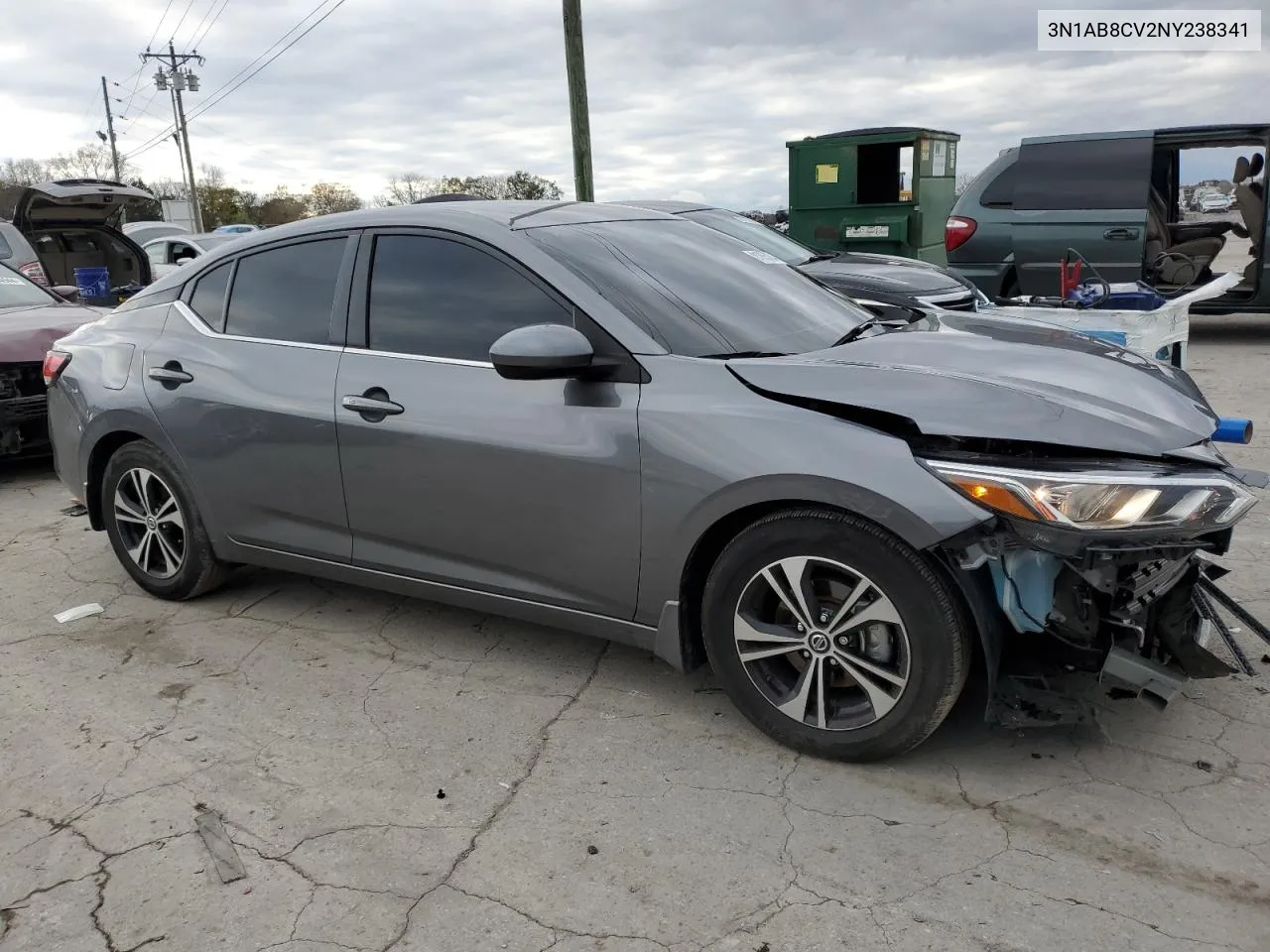 2022 Nissan Sentra Sv VIN: 3N1AB8CV2NY238341 Lot: 81005804