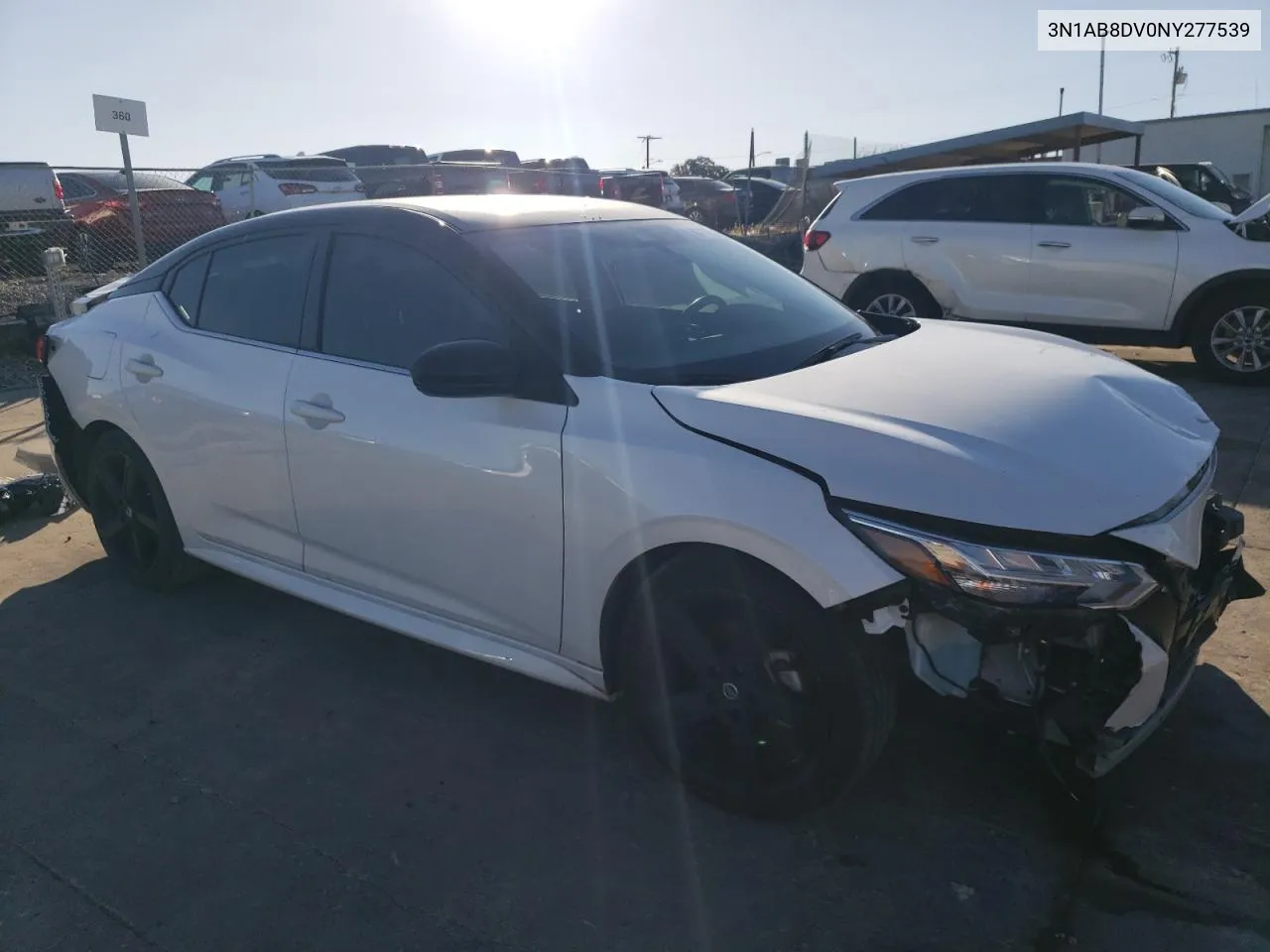 2022 Nissan Sentra Sr VIN: 3N1AB8DV0NY277539 Lot: 81114754