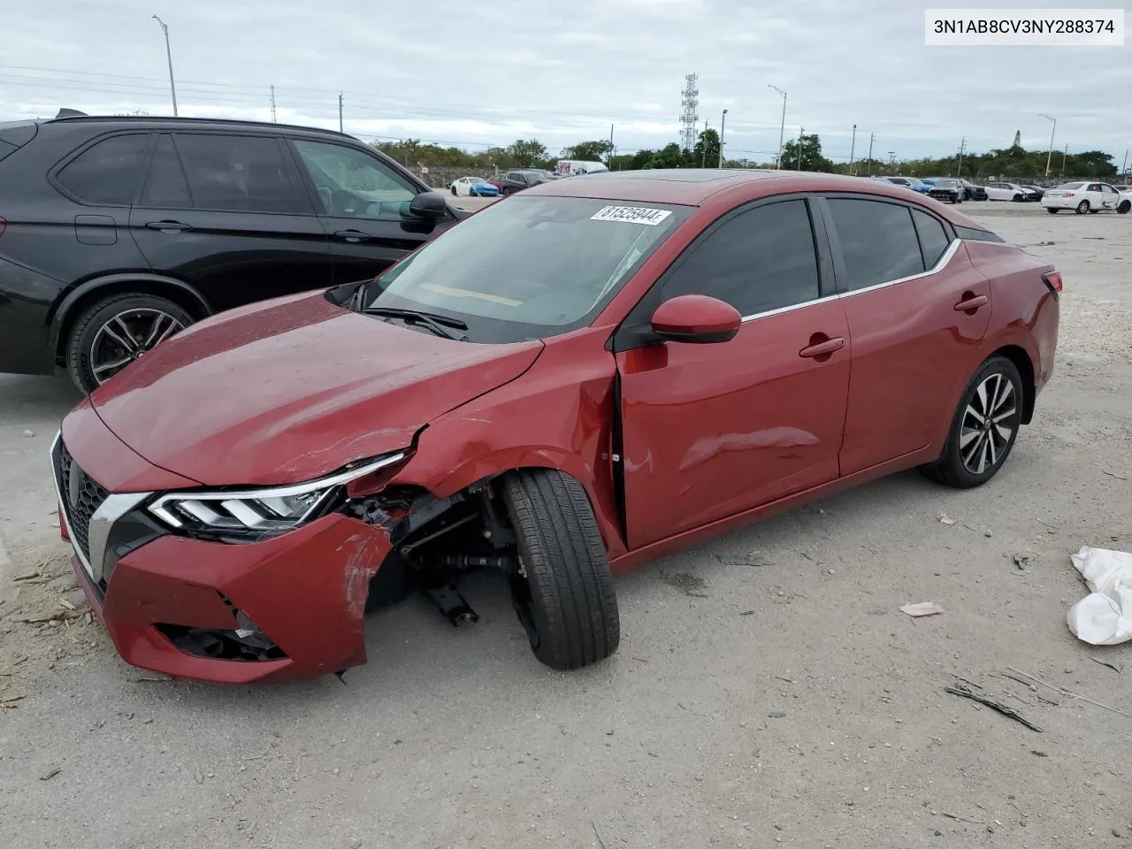 2022 Nissan Sentra Sv VIN: 3N1AB8CV3NY288374 Lot: 81525944