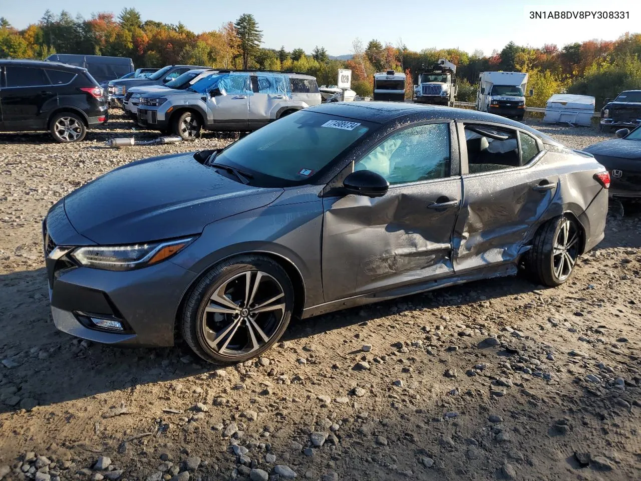 2023 Nissan Sentra Sr VIN: 3N1AB8DV8PY308331 Lot: 74989734