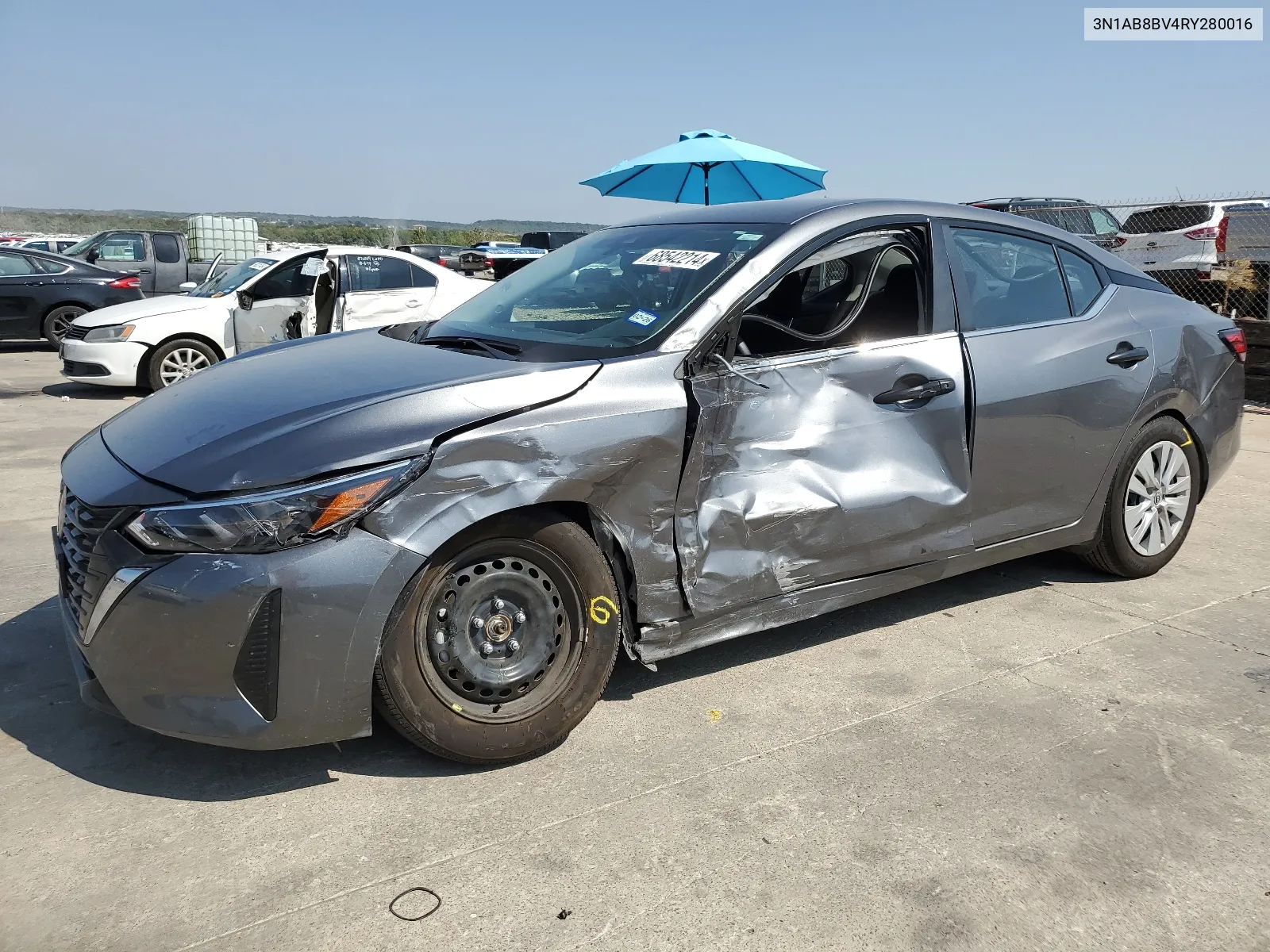 2024 Nissan Sentra S VIN: 3N1AB8BV4RY280016 Lot: 68542214