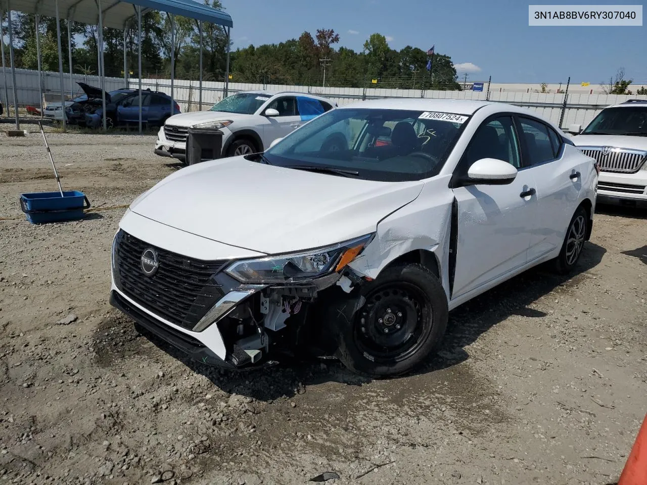 2024 Nissan Sentra S VIN: 3N1AB8BV6RY307040 Lot: 70807524