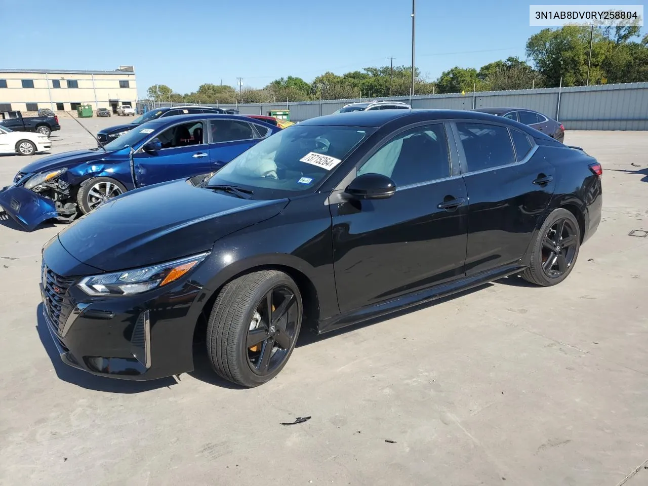 2024 Nissan Sentra Sr VIN: 3N1AB8DV0RY258804 Lot: 73715264