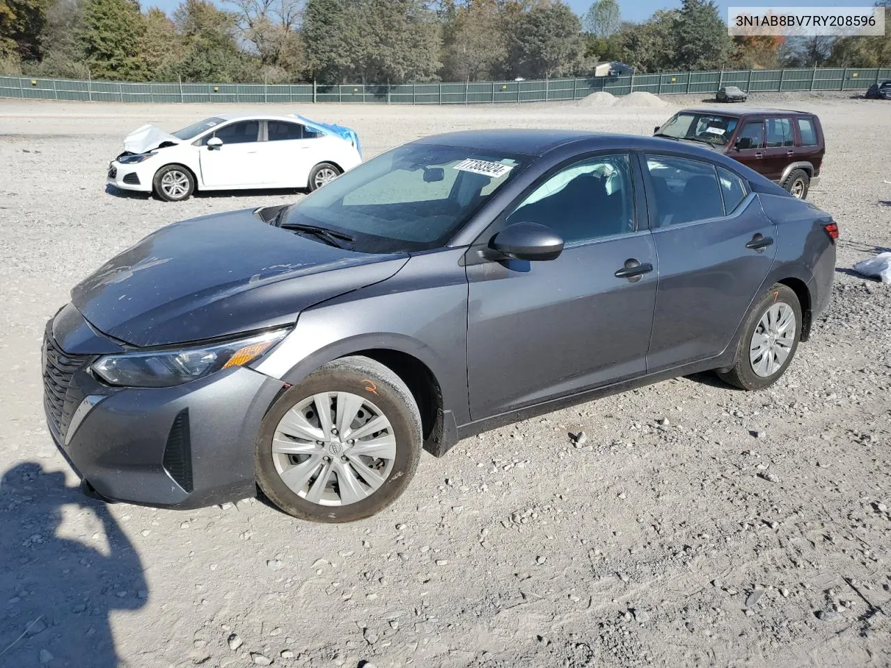 2024 Nissan Sentra S VIN: 3N1AB8BV7RY208596 Lot: 77383924