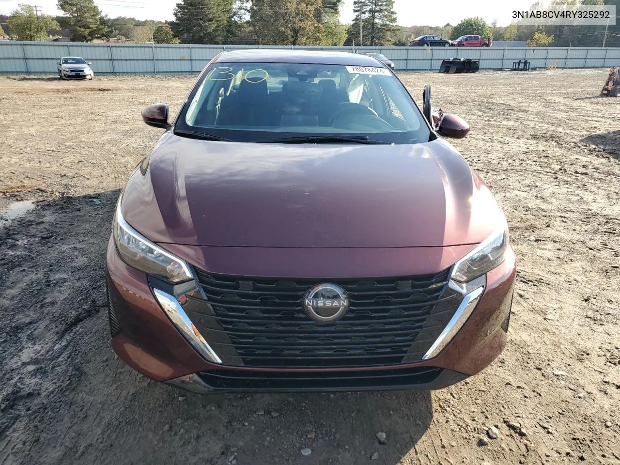 2024 Nissan Sentra Sv VIN: 3N1AB8CV4RY325292 Lot: 78078424