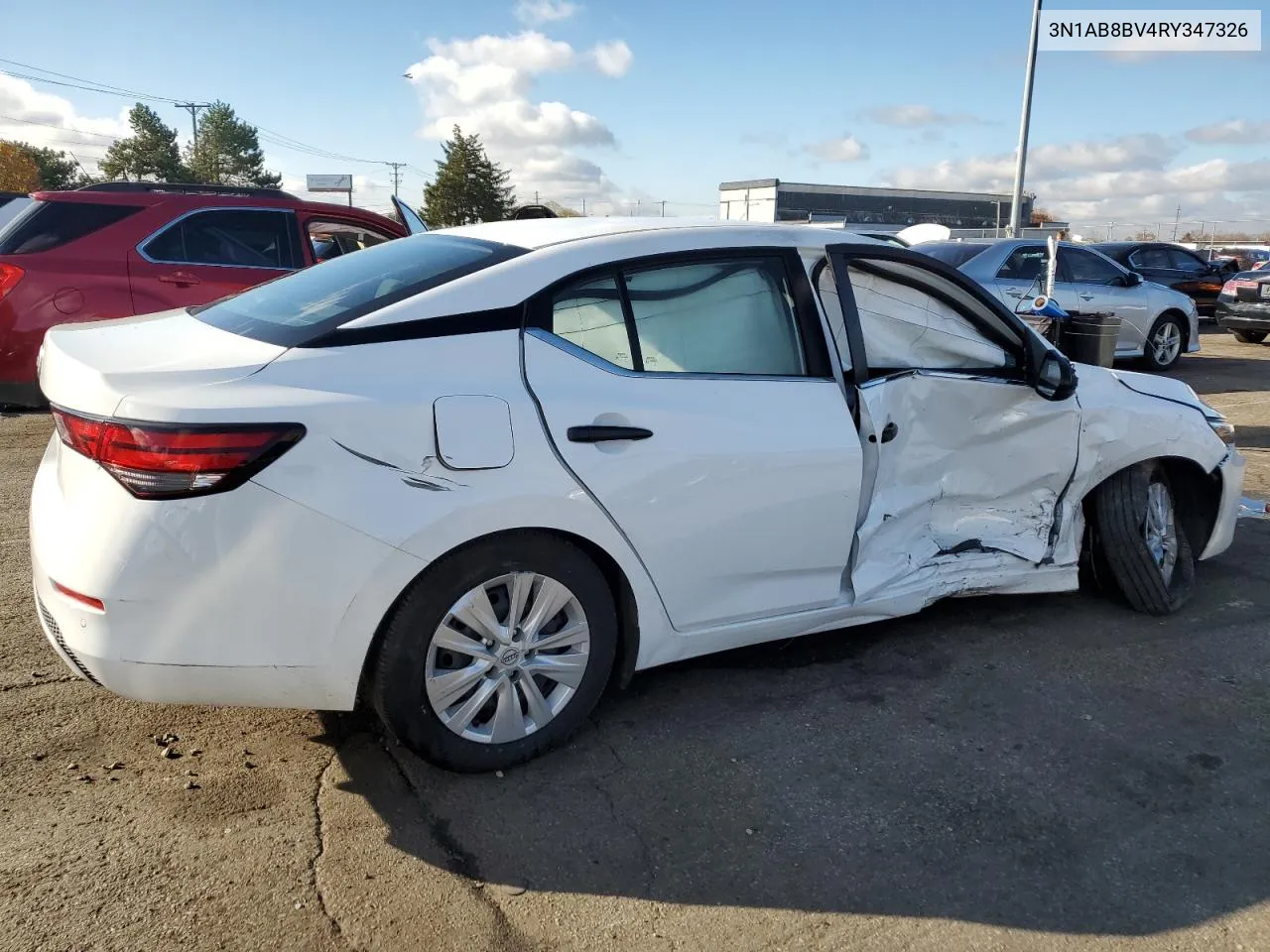 2024 Nissan Sentra S VIN: 3N1AB8BV4RY347326 Lot: 79564914