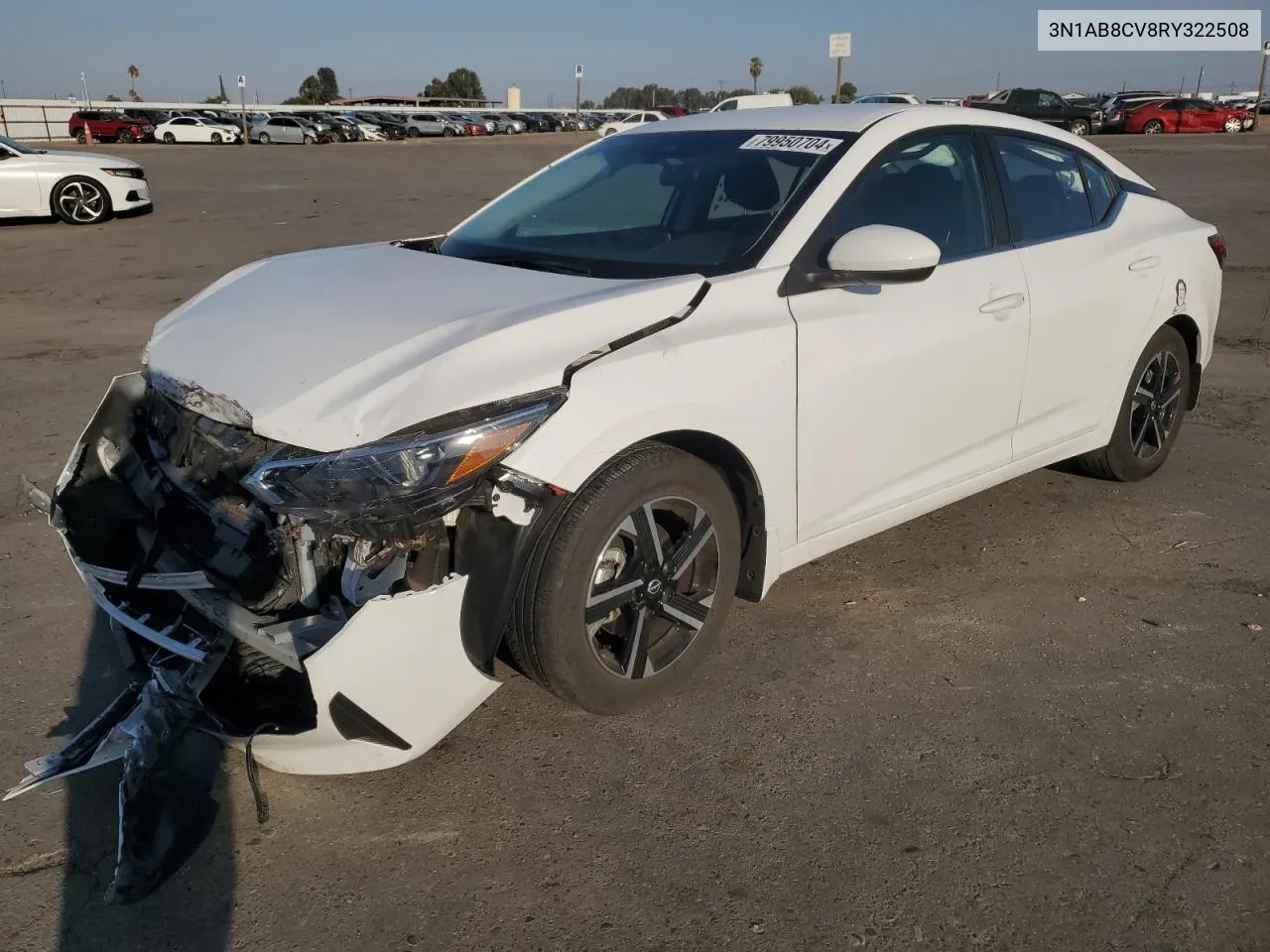 2024 Nissan Sentra Sv VIN: 3N1AB8CV8RY322508 Lot: 79950704