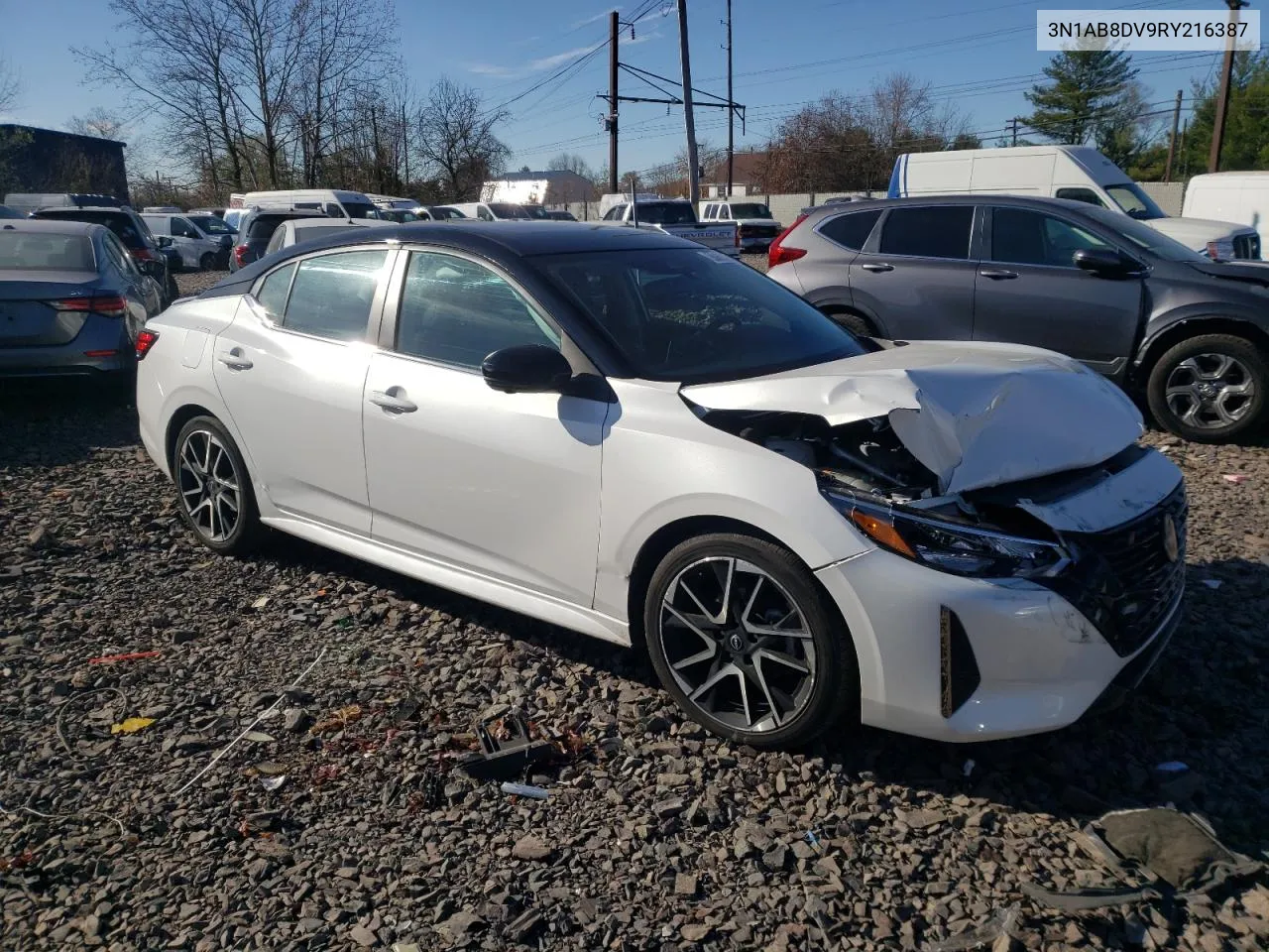 2024 Nissan Sentra Sr VIN: 3N1AB8DV9RY216387 Lot: 81153434