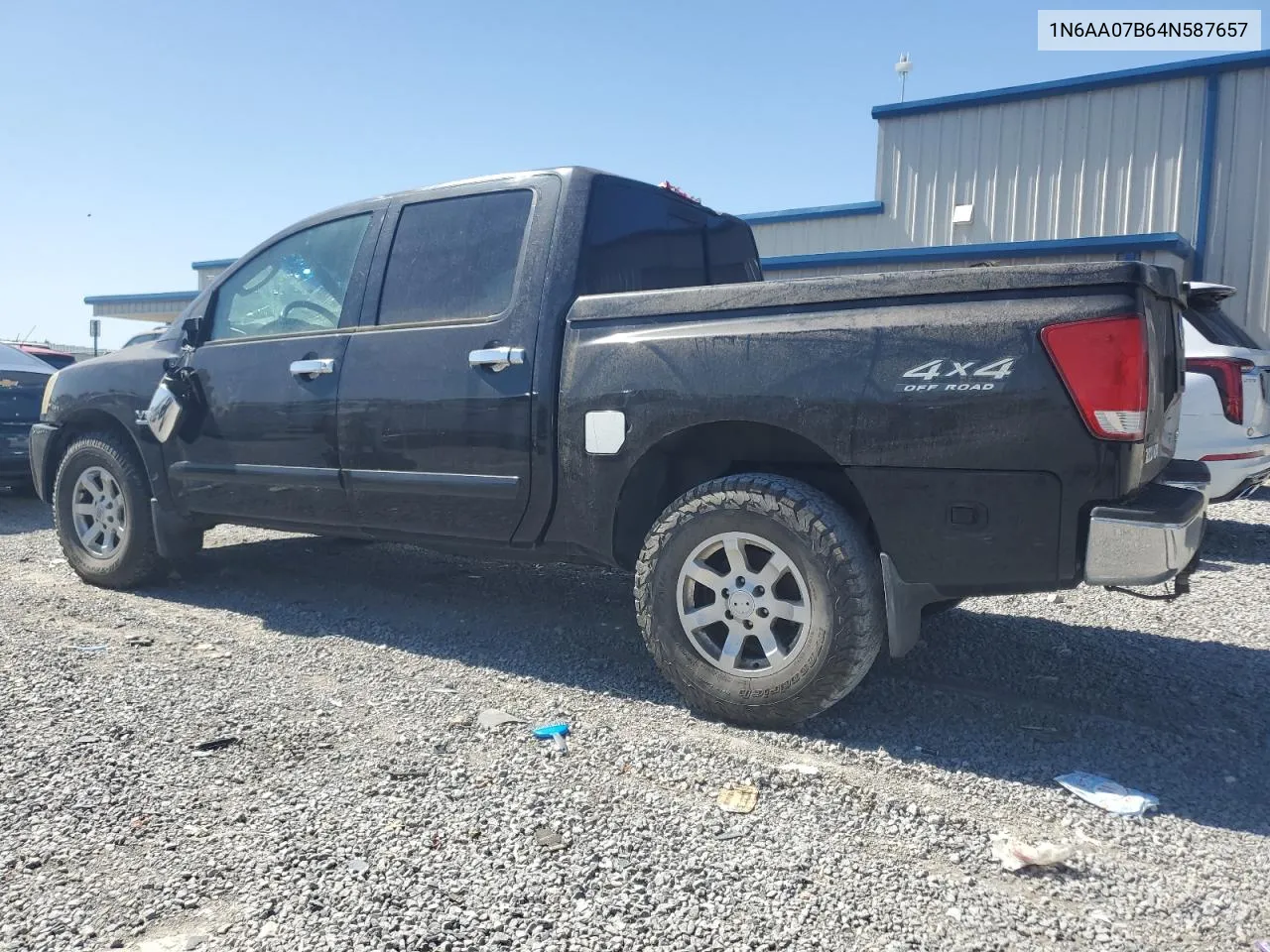 2004 Nissan Titan Xe VIN: 1N6AA07B64N587657 Lot: 58084444