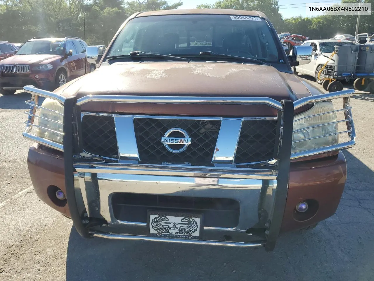 2004 Nissan Titan Xe VIN: 1N6AA06BX4N502210 Lot: 60948394