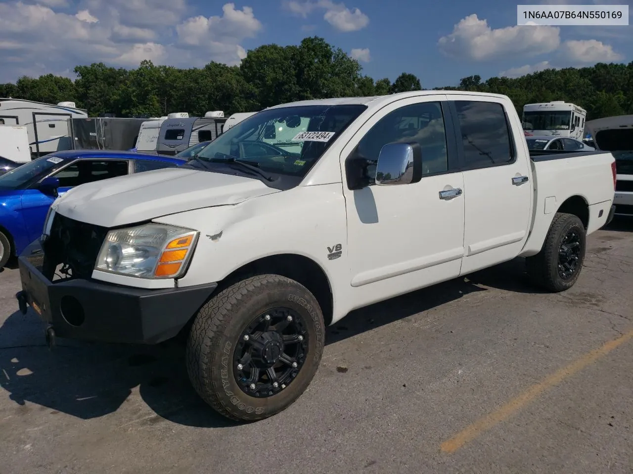 2004 Nissan Titan Xe VIN: 1N6AA07B64N550169 Lot: 63122494