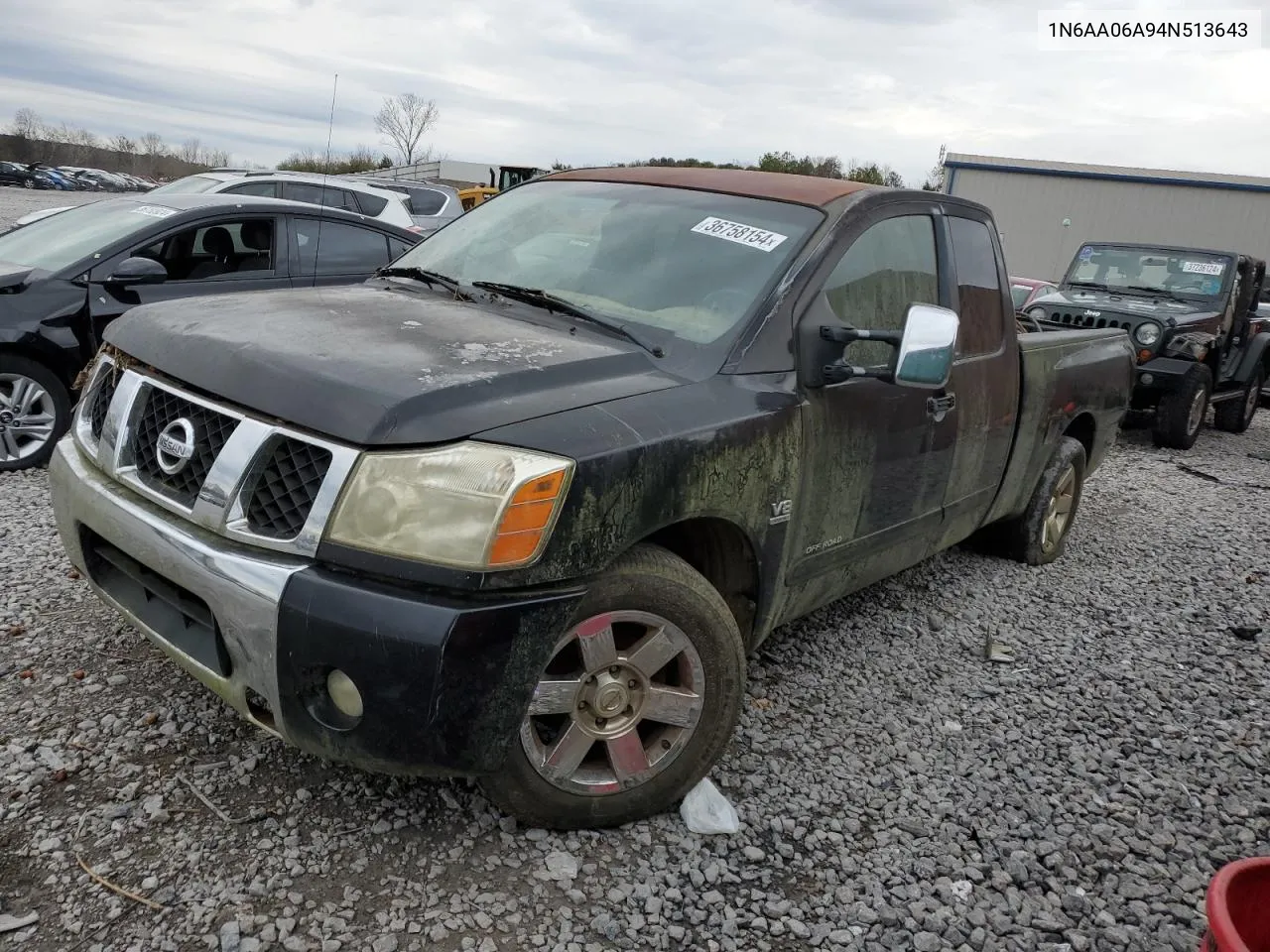 2004 Nissan Titan Xe VIN: 1N6AA06A94N513643 Lot: 63534714