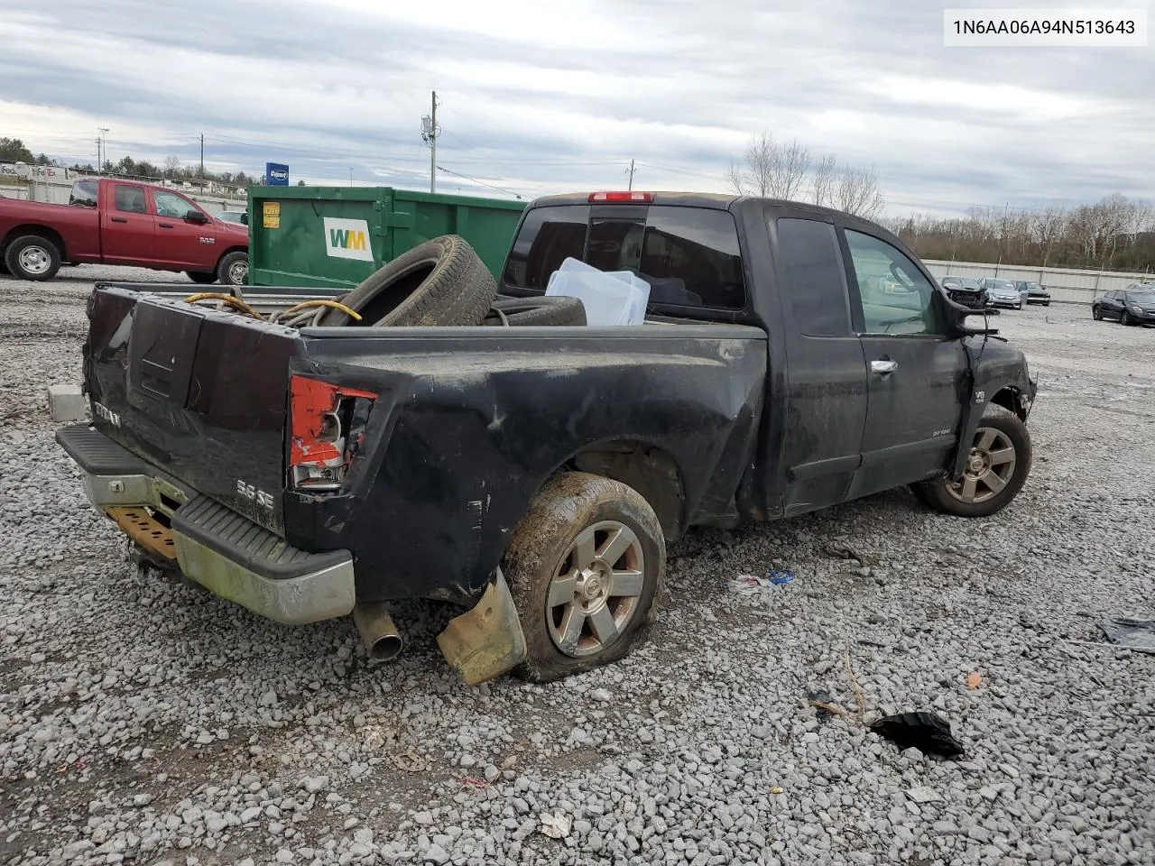 2004 Nissan Titan Xe VIN: 1N6AA06A94N513643 Lot: 63534714