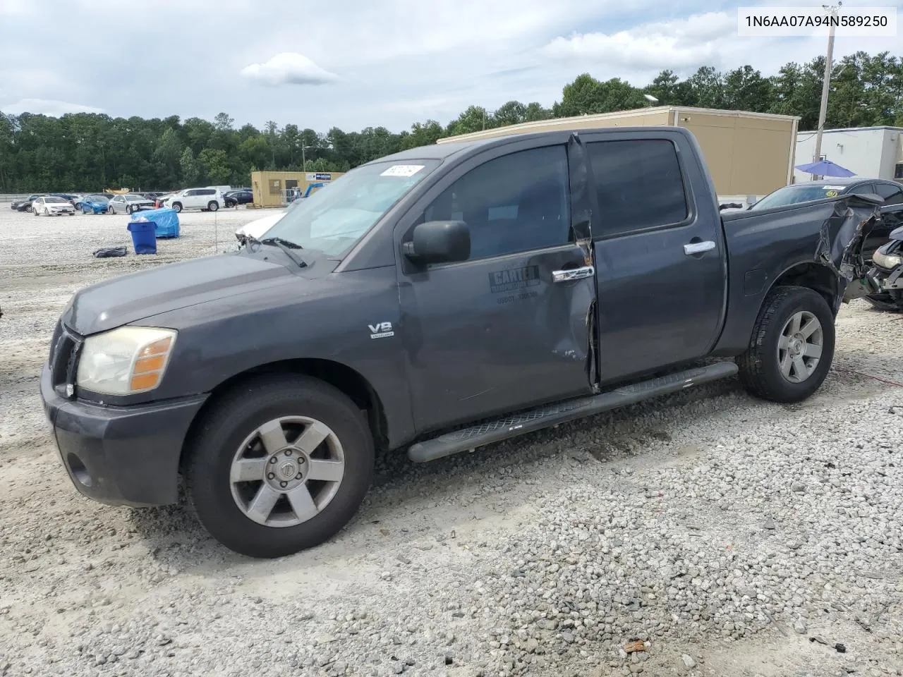 2004 Nissan Titan Xe VIN: 1N6AA07A94N589250 Lot: 66313134