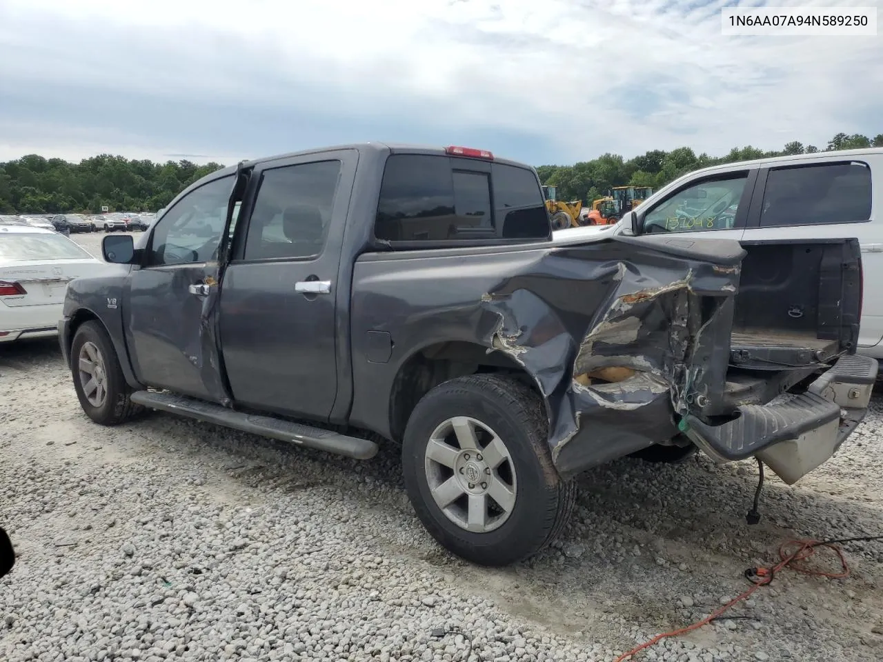 2004 Nissan Titan Xe VIN: 1N6AA07A94N589250 Lot: 66313134