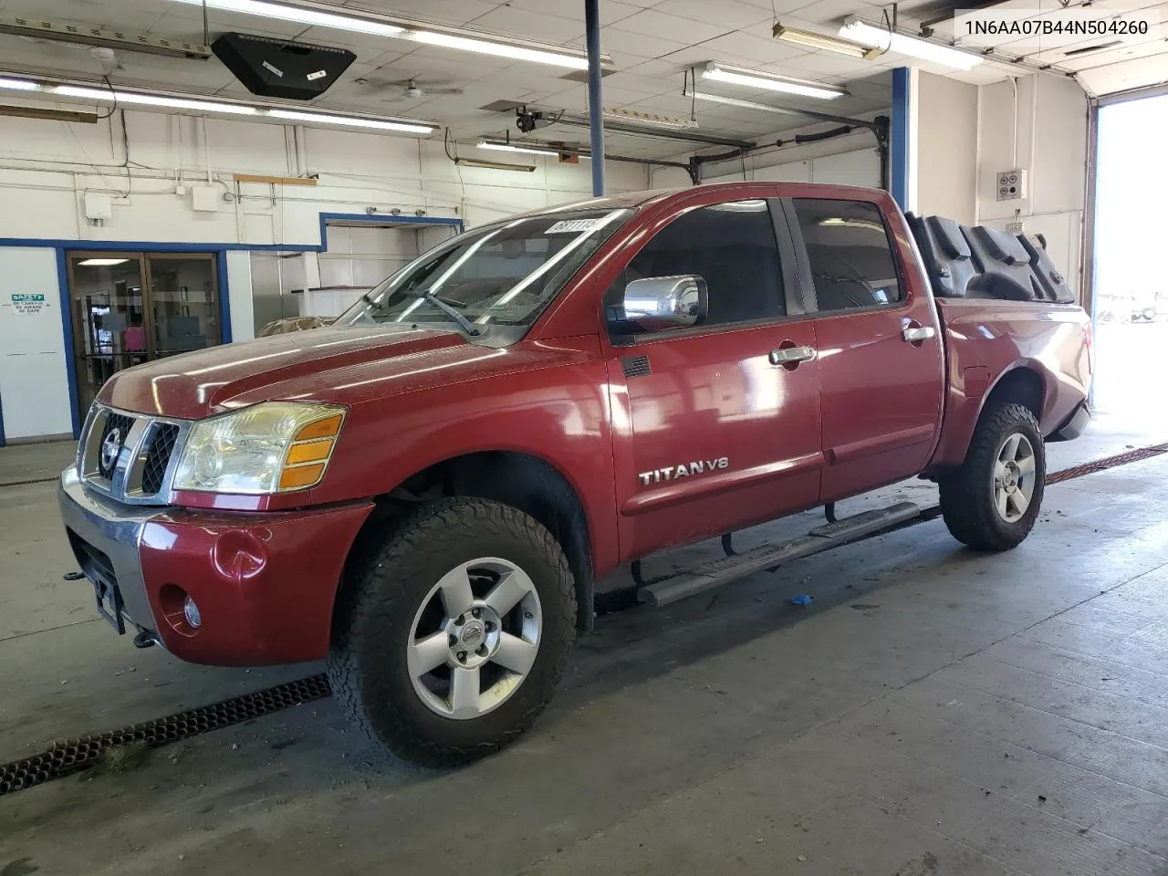 2004 Nissan Titan Xe VIN: 1N6AA07B44N504260 Lot: 68111154