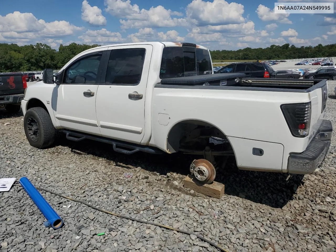 2004 Nissan Titan Xe VIN: 1N6AA07A24N549995 Lot: 69037814