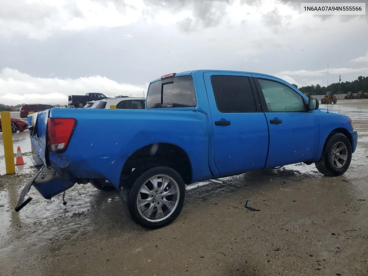 2004 Nissan Titan Xe VIN: 1N6AA07A94N555566 Lot: 69396864