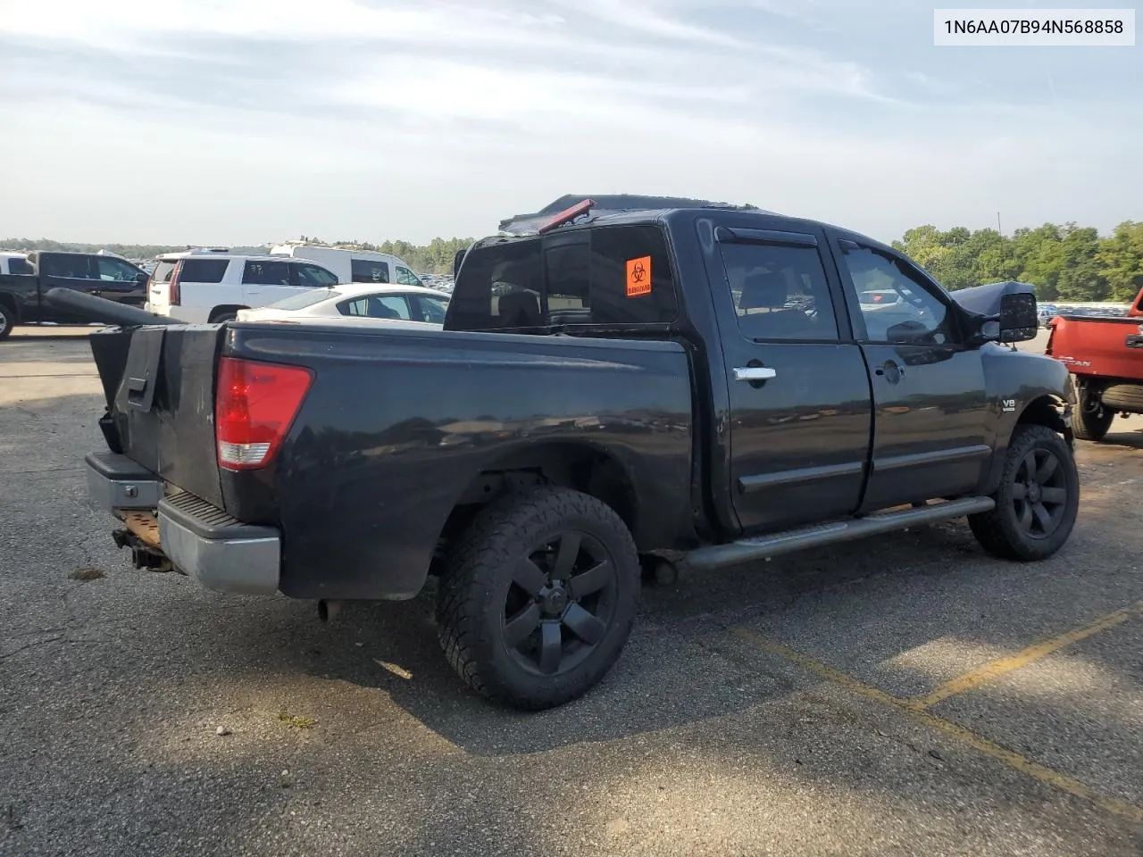 2004 Nissan Titan Xe VIN: 1N6AA07B94N568858 Lot: 69776174