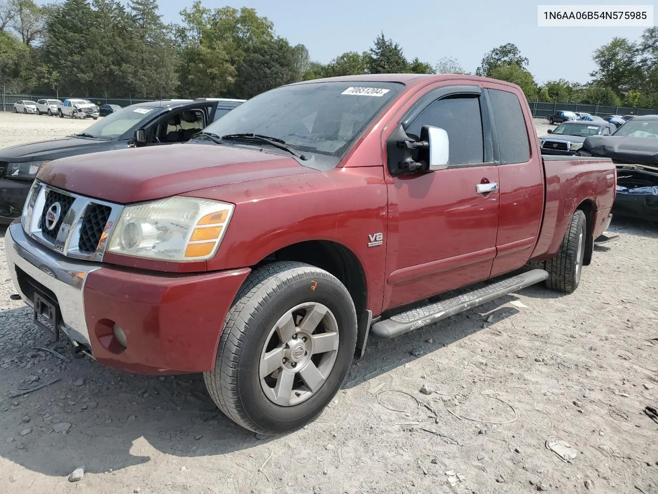 2004 Nissan Titan Xe VIN: 1N6AA06B54N575985 Lot: 70651204