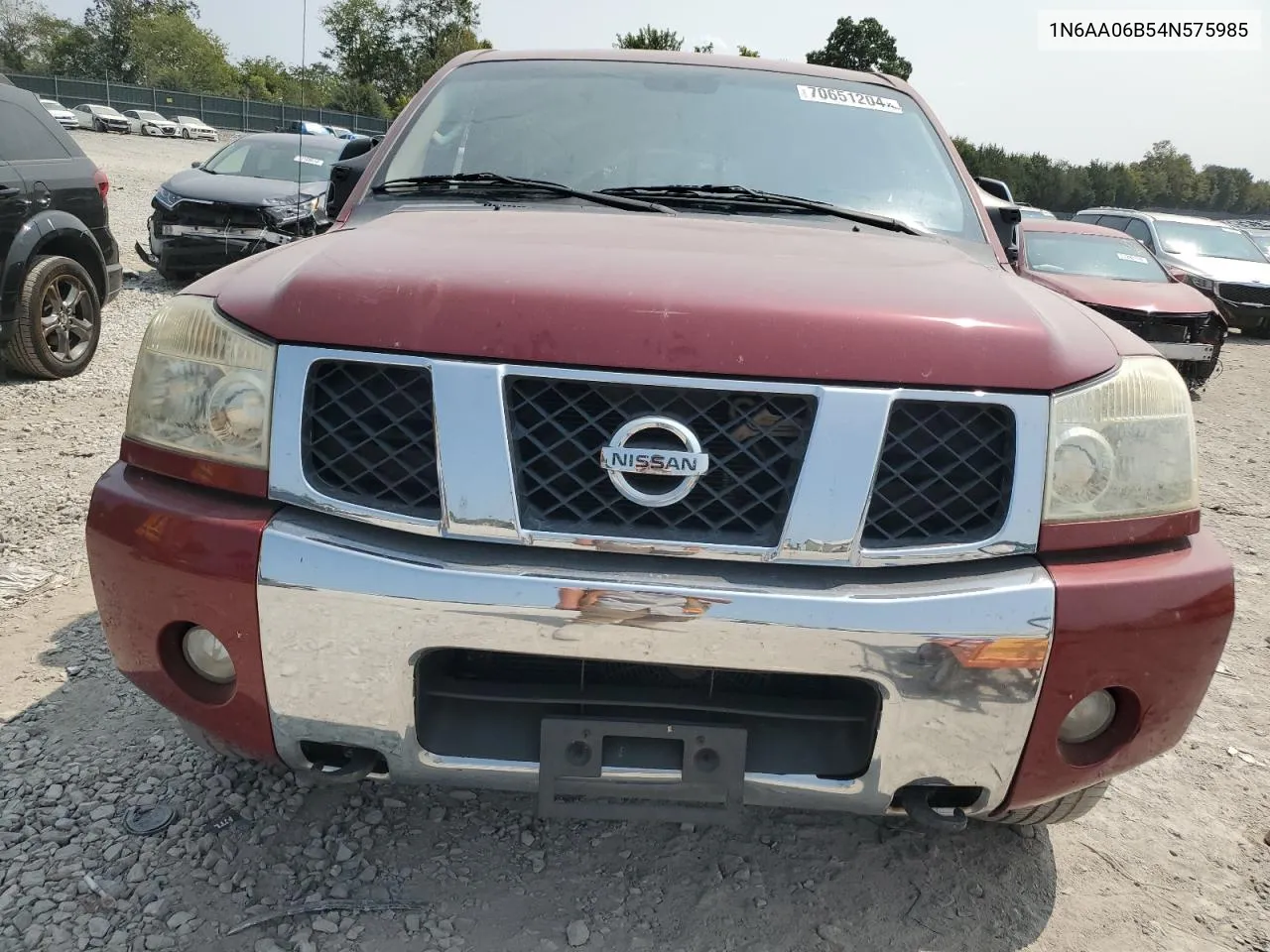 2004 Nissan Titan Xe VIN: 1N6AA06B54N575985 Lot: 70651204