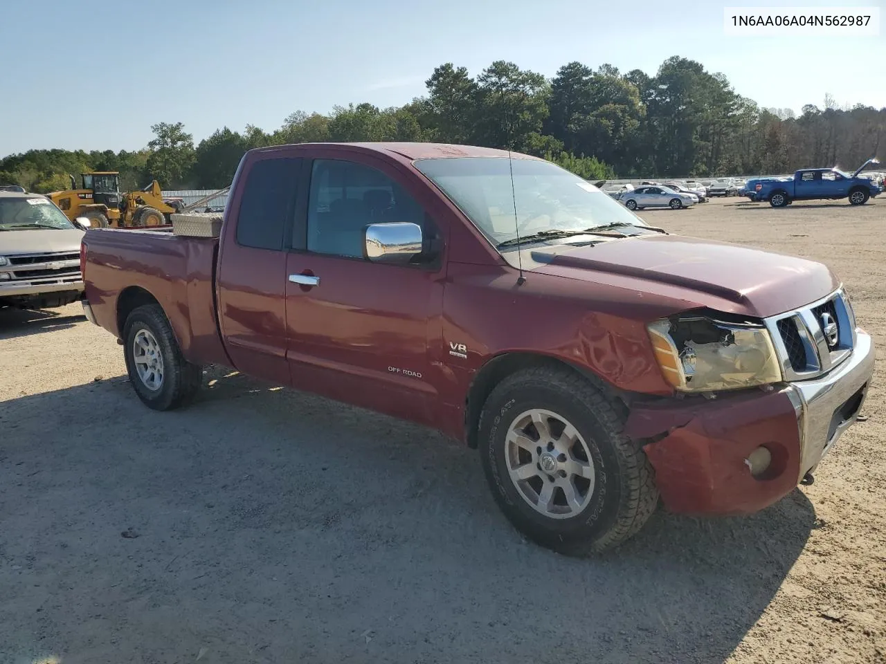 2004 Nissan Titan Xe VIN: 1N6AA06A04N562987 Lot: 71770724