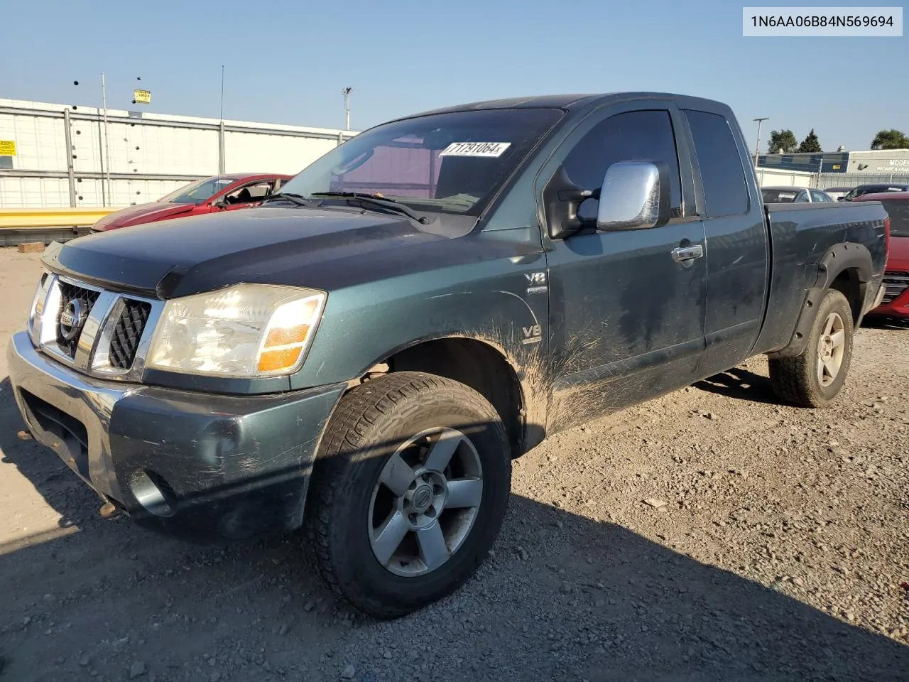 2004 Nissan Titan Xe VIN: 1N6AA06B84N569694 Lot: 71791064