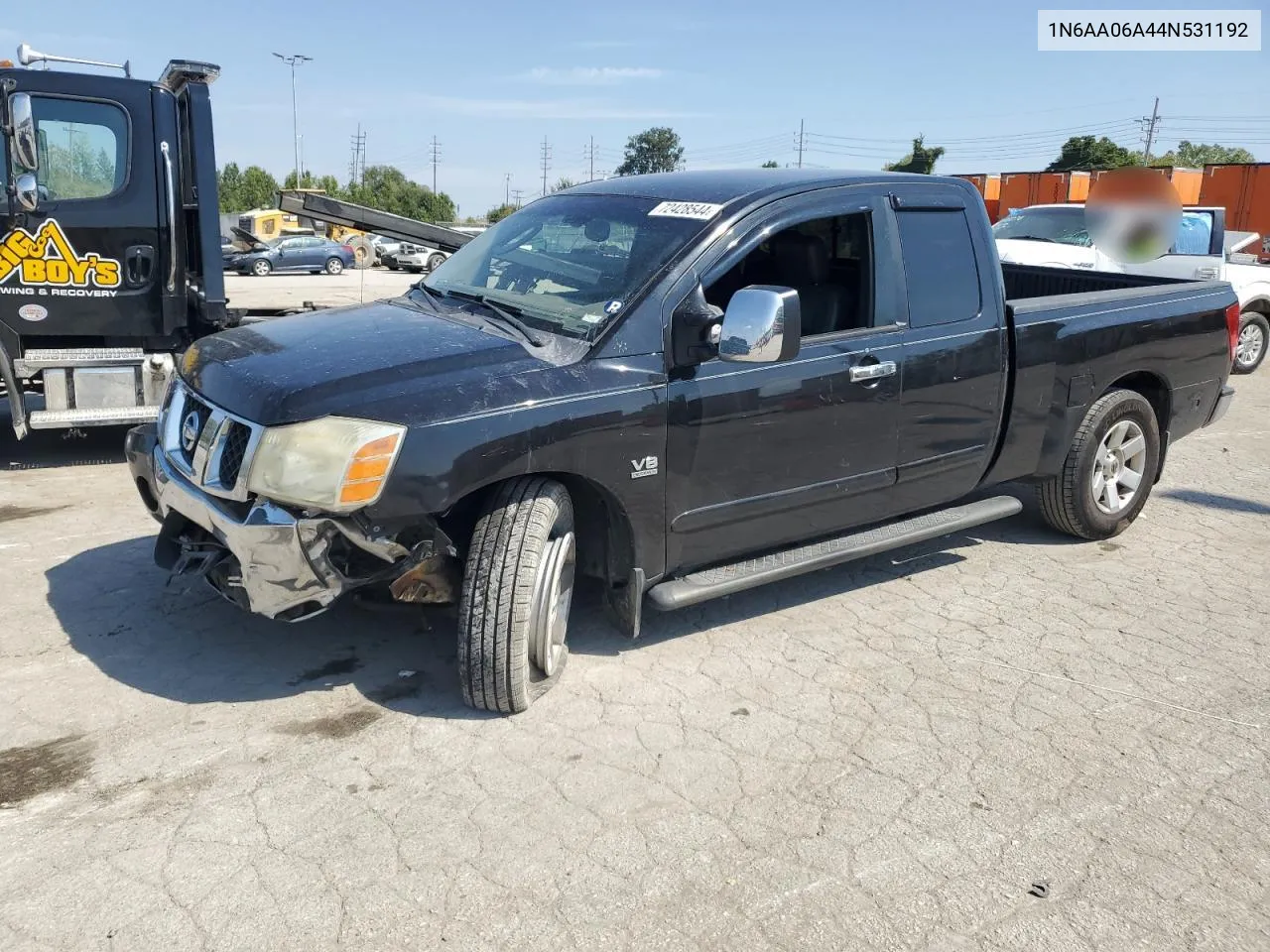 2004 Nissan Titan Xe VIN: 1N6AA06A44N531192 Lot: 72428544