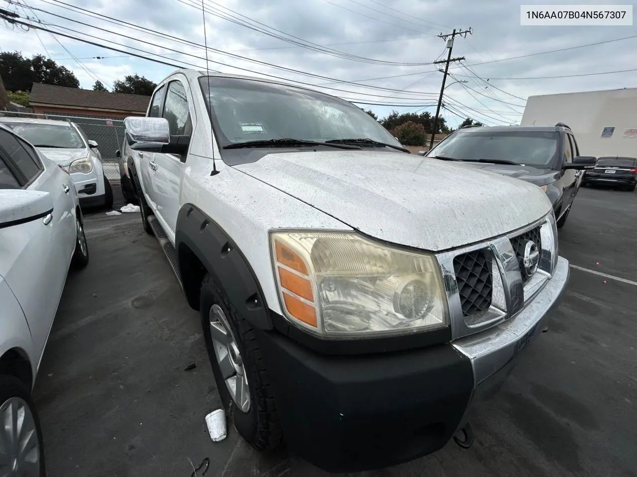 2004 Nissan Titan Xe VIN: 1N6AA07B04N567307 Lot: 72795844