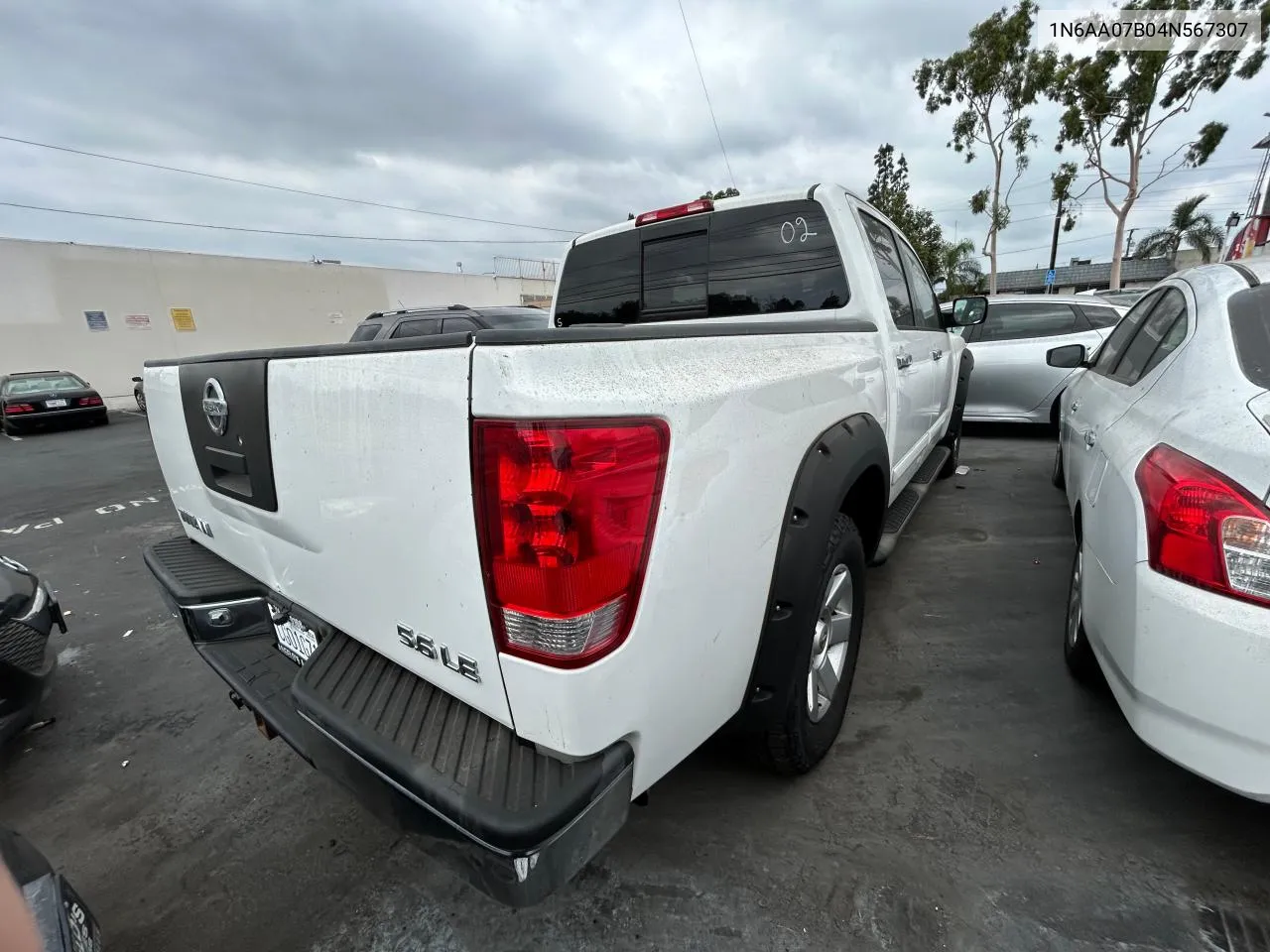 2004 Nissan Titan Xe VIN: 1N6AA07B04N567307 Lot: 72795844