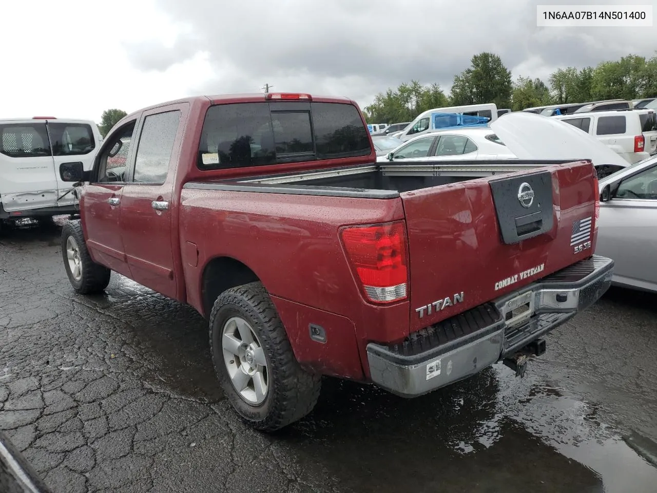 2004 Nissan Titan Xe VIN: 1N6AA07B14N501400 Lot: 73333364